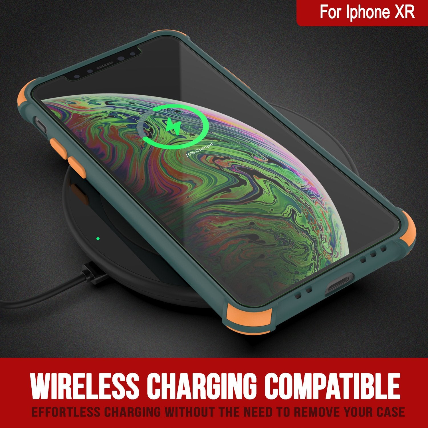 Punkcase Protective & Lightweight TPU Case [Sunshine Series] for iPhone XR [Dark Green]