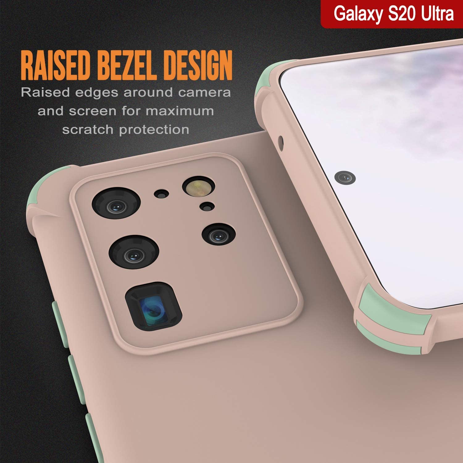 Punkcase Protective & Lightweight TPU Case [Sunshine Series] for Galaxy S20 Ultra [Pink]