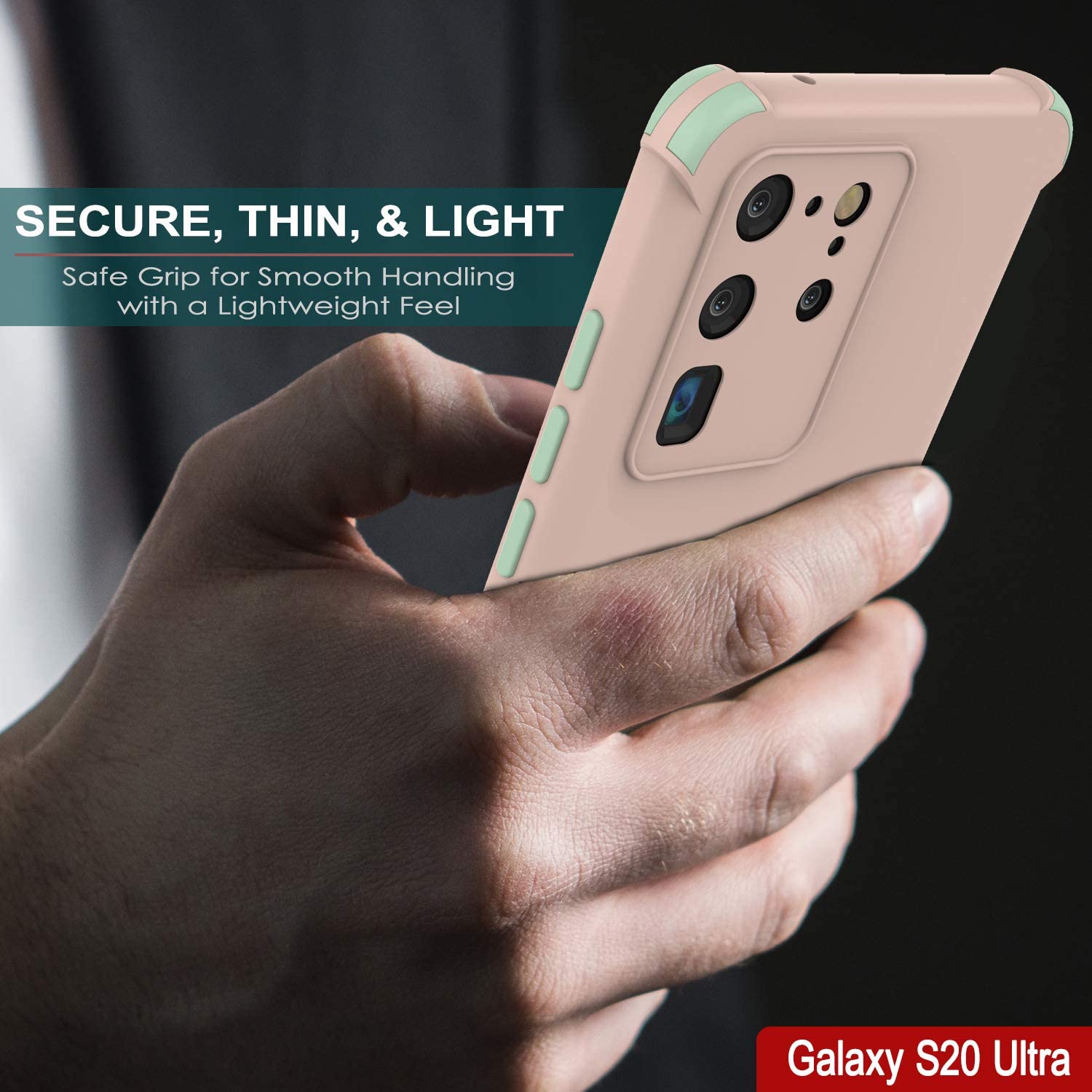 Punkcase Protective & Lightweight TPU Case [Sunshine Series] for Galaxy S20 Ultra [Pink]