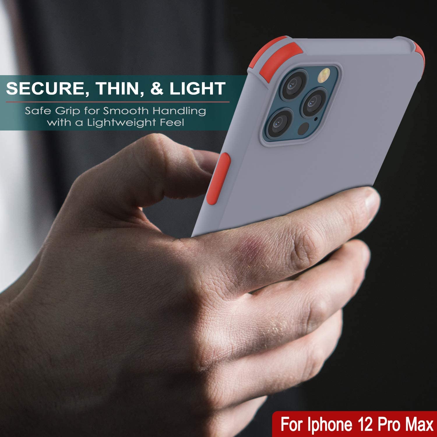 Punkcase Protective & Lightweight TPU Case [Sunshine Series] for iPhone 12 Pro Max [Grey]