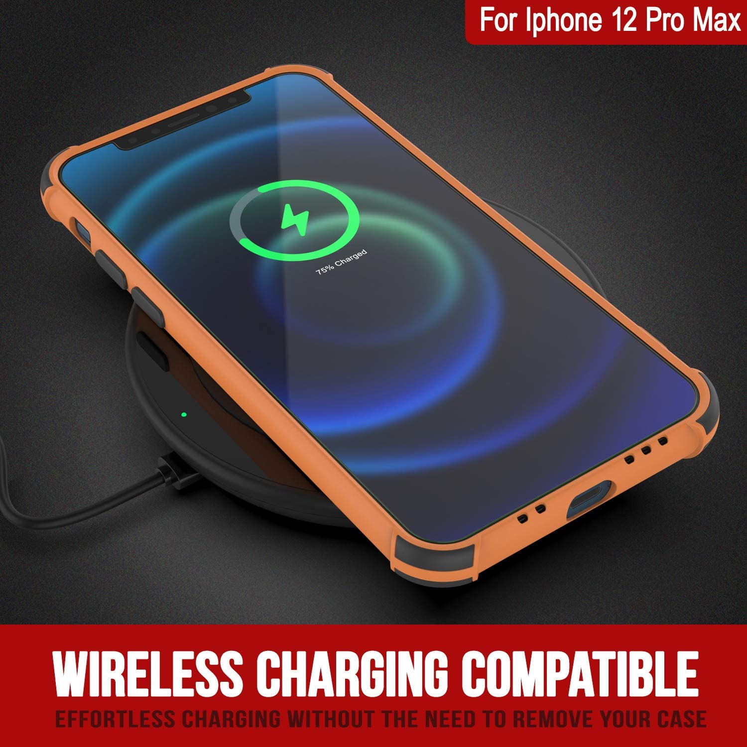 Punkcase Protective & Lightweight TPU Case [Sunshine Series] for iPhone 12 Pro Max [Orange]