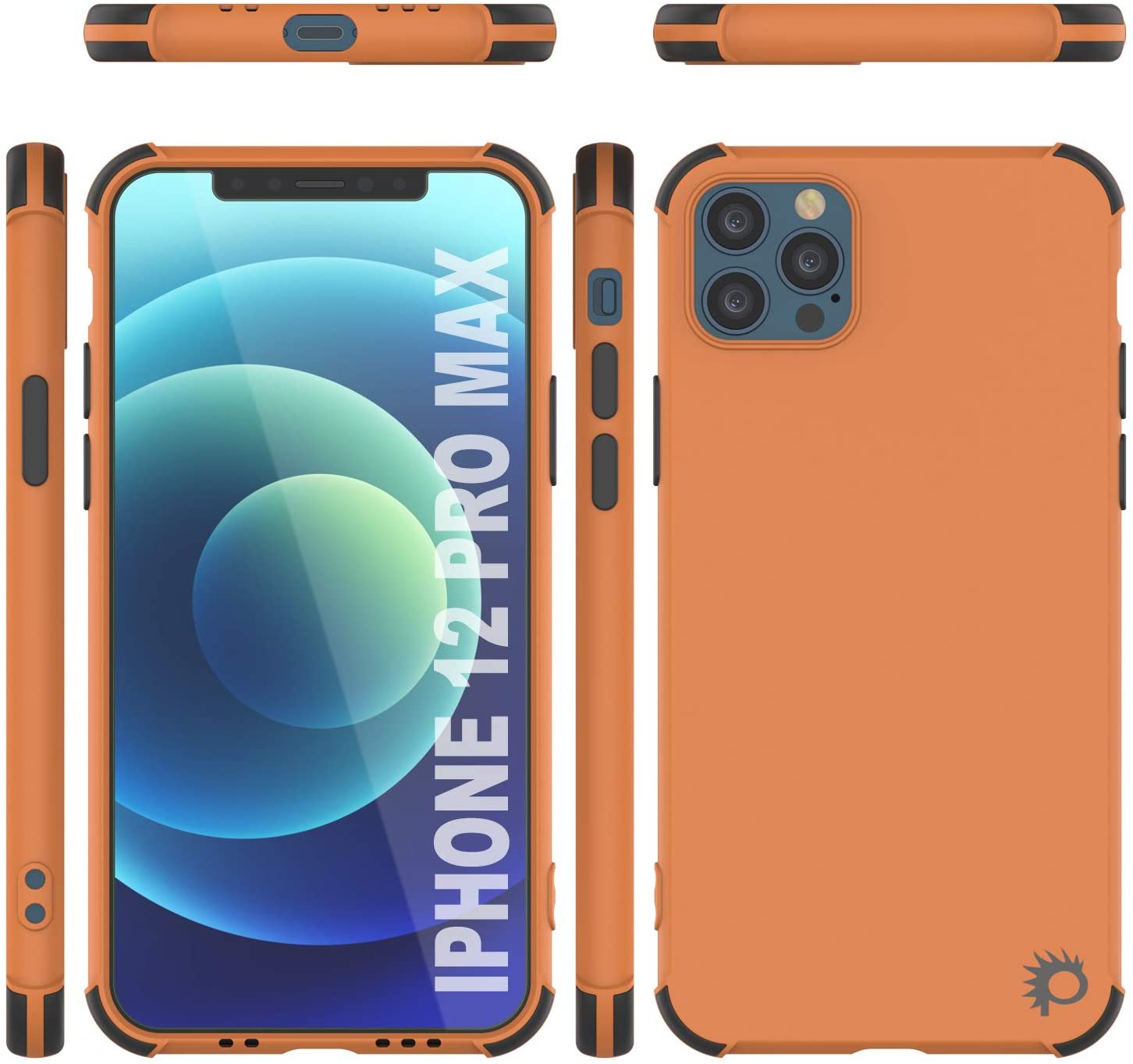Punkcase Protective & Lightweight TPU Case [Sunshine Series] for iPhone 12 Pro Max [Orange]