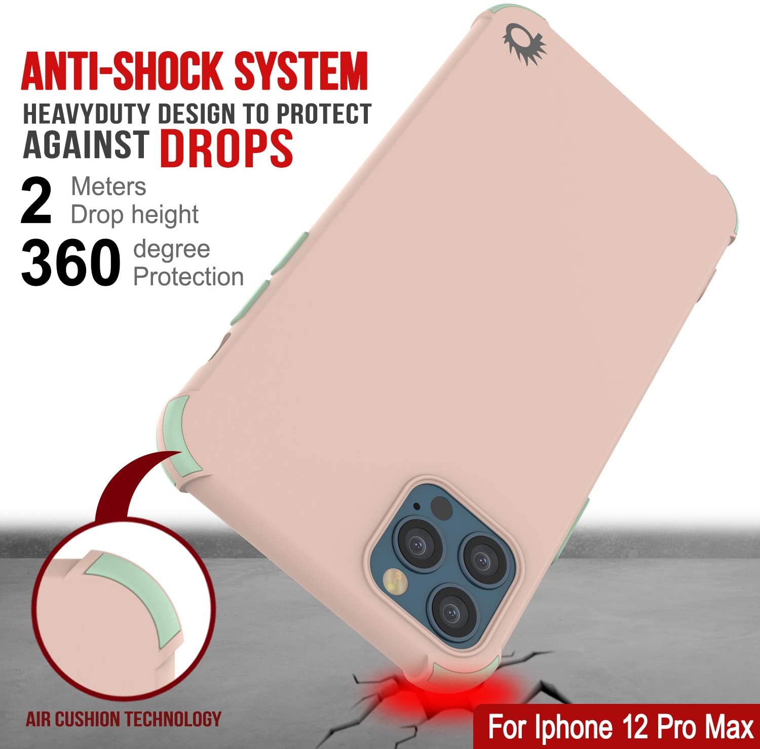 Punkcase Protective & Lightweight TPU Case [Sunshine Series] for iPhone 12 Pro Max [Pink]
