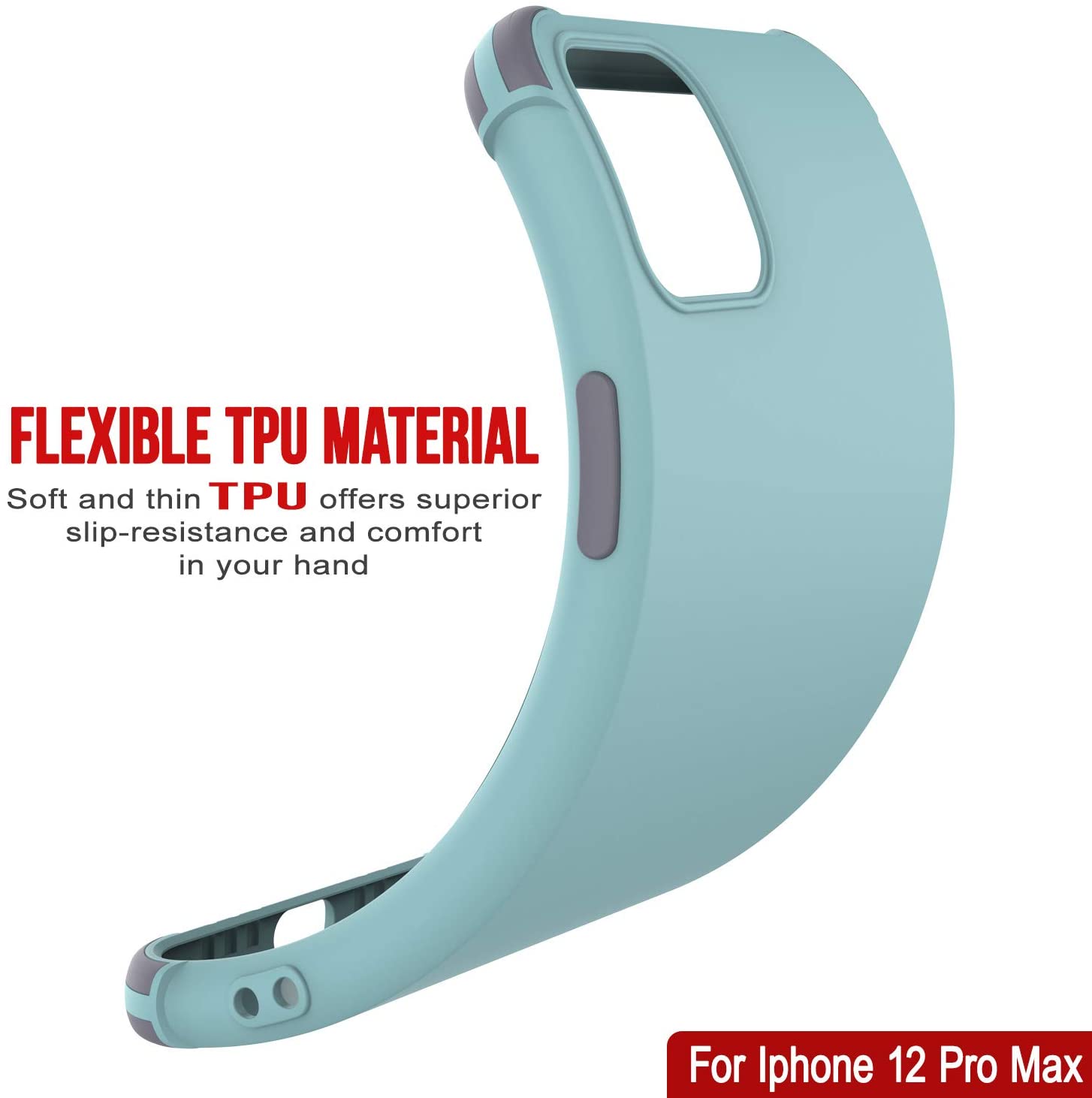 Punkcase Protective & Lightweight TPU Case [Sunshine Series] for iPhone 12 Pro Max [Teal]