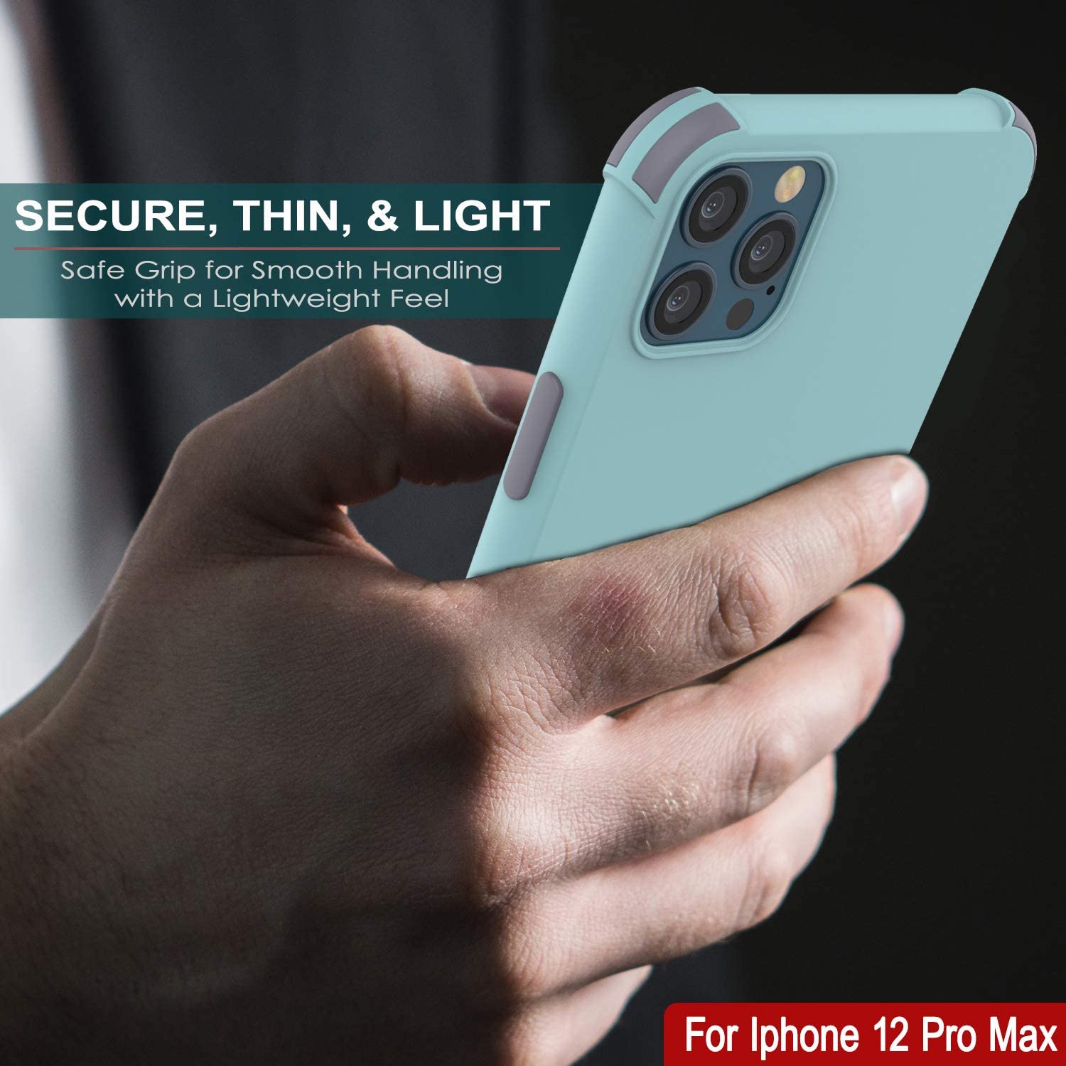 Punkcase Protective & Lightweight TPU Case [Sunshine Series] for iPhone 12 Pro Max [Teal]