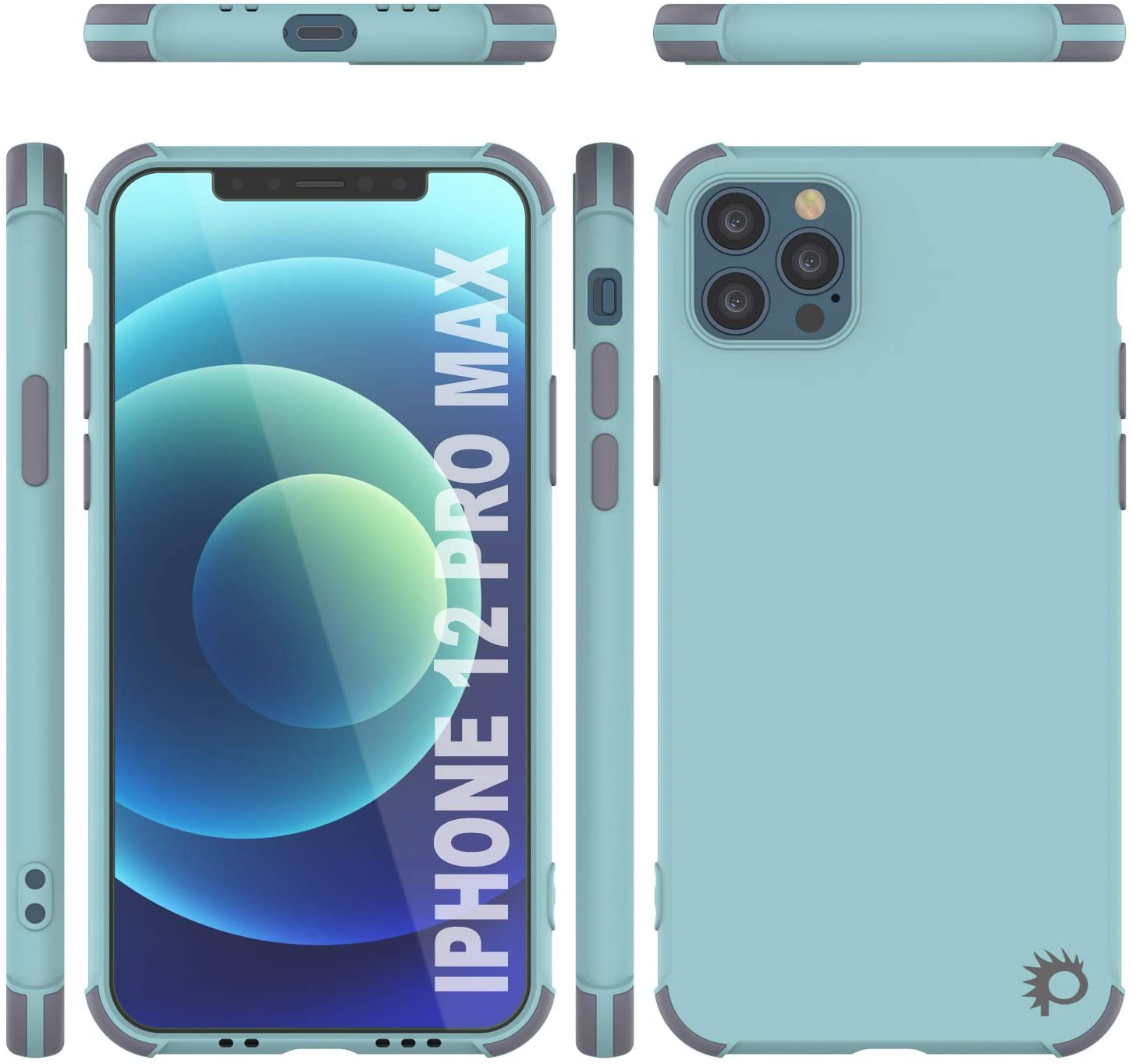 Punkcase Protective & Lightweight TPU Case [Sunshine Series] for iPhone 12 Pro Max [Teal]