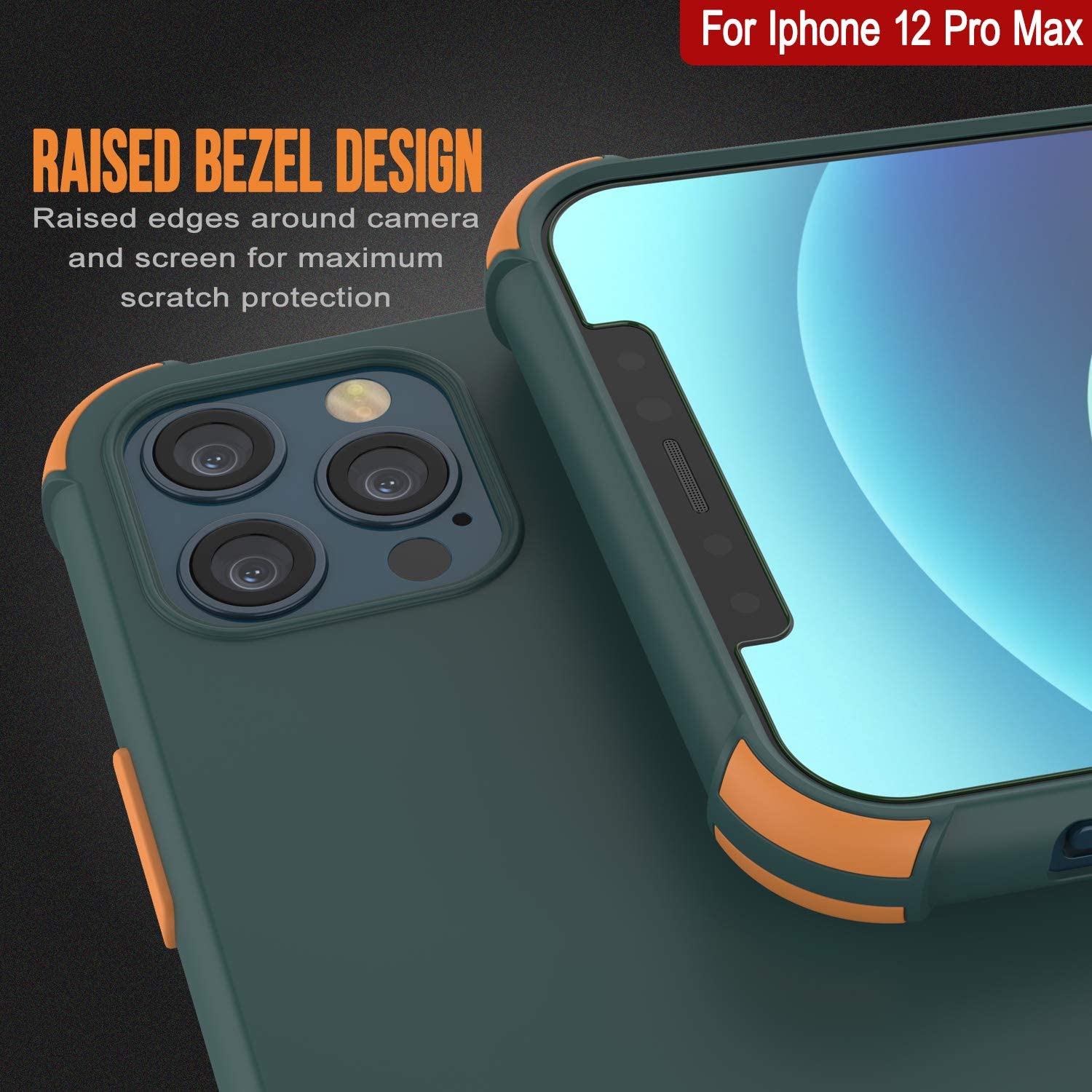 Punkcase Protective & Lightweight TPU Case [Sunshine Series] for iPhone 12 Pro Max [Dark Green]