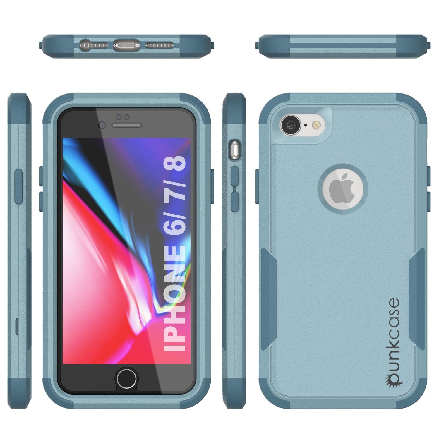 Punkcase for iPhone 8 Belt Clip Multilayer Holster Case [Patron Series] [Mint]