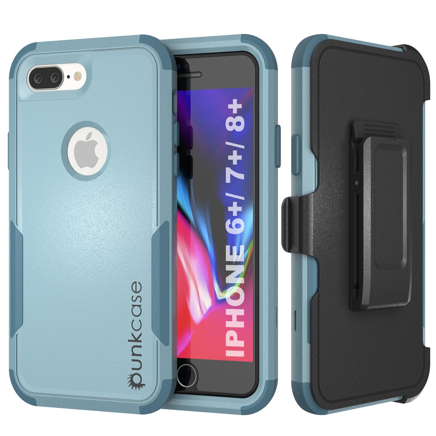 Punkcase for iPhone 7+ Plus Belt Clip Multilayer Holster Case [Patron Series] [Mint]