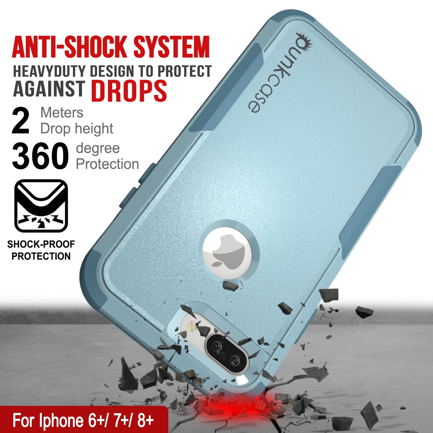 Punkcase for iPhone 6+ Plus Belt Clip Multilayer Holster Case [Patron Series] [Mint]