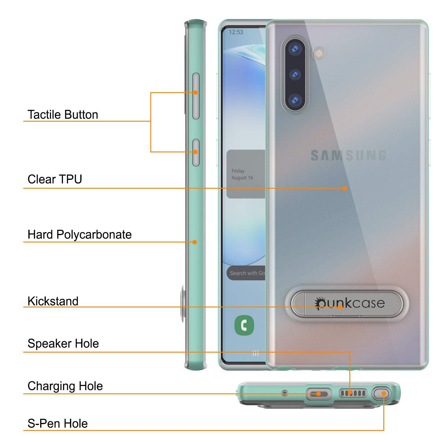 Galaxy Note 10 Lucid 3.0 PunkCase Armor Cover w/Integrated Kickstand and Screen Protector [Teal]