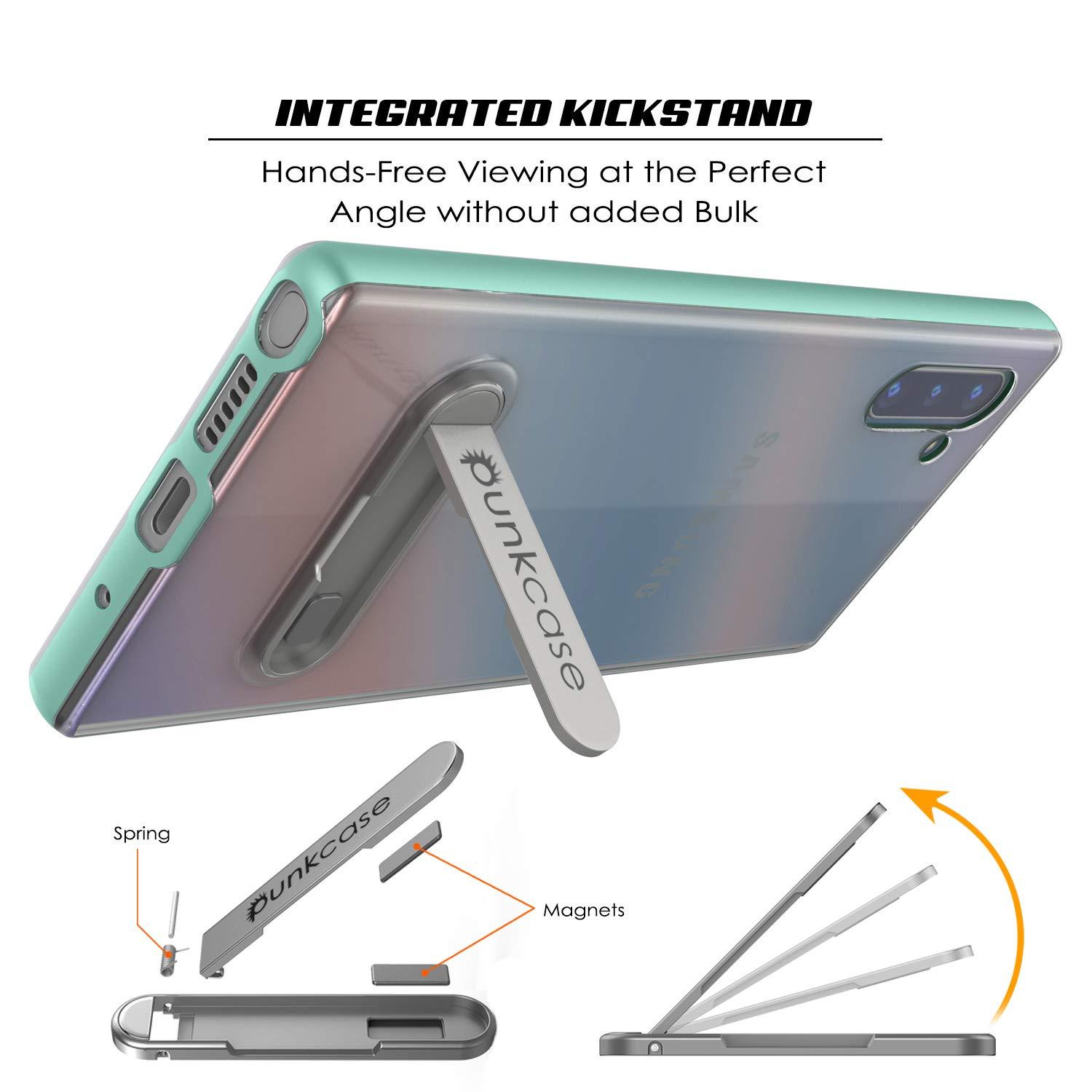 Galaxy Note 10 Lucid 3.0 PunkCase Armor Cover w/Integrated Kickstand and Screen Protector [Teal]