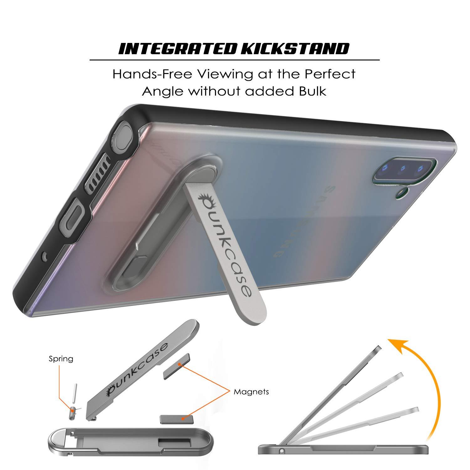Galaxy Note 10 Lucid 3.0 PunkCase Armor Cover w/Integrated Kickstand and Screen Protector [Black]