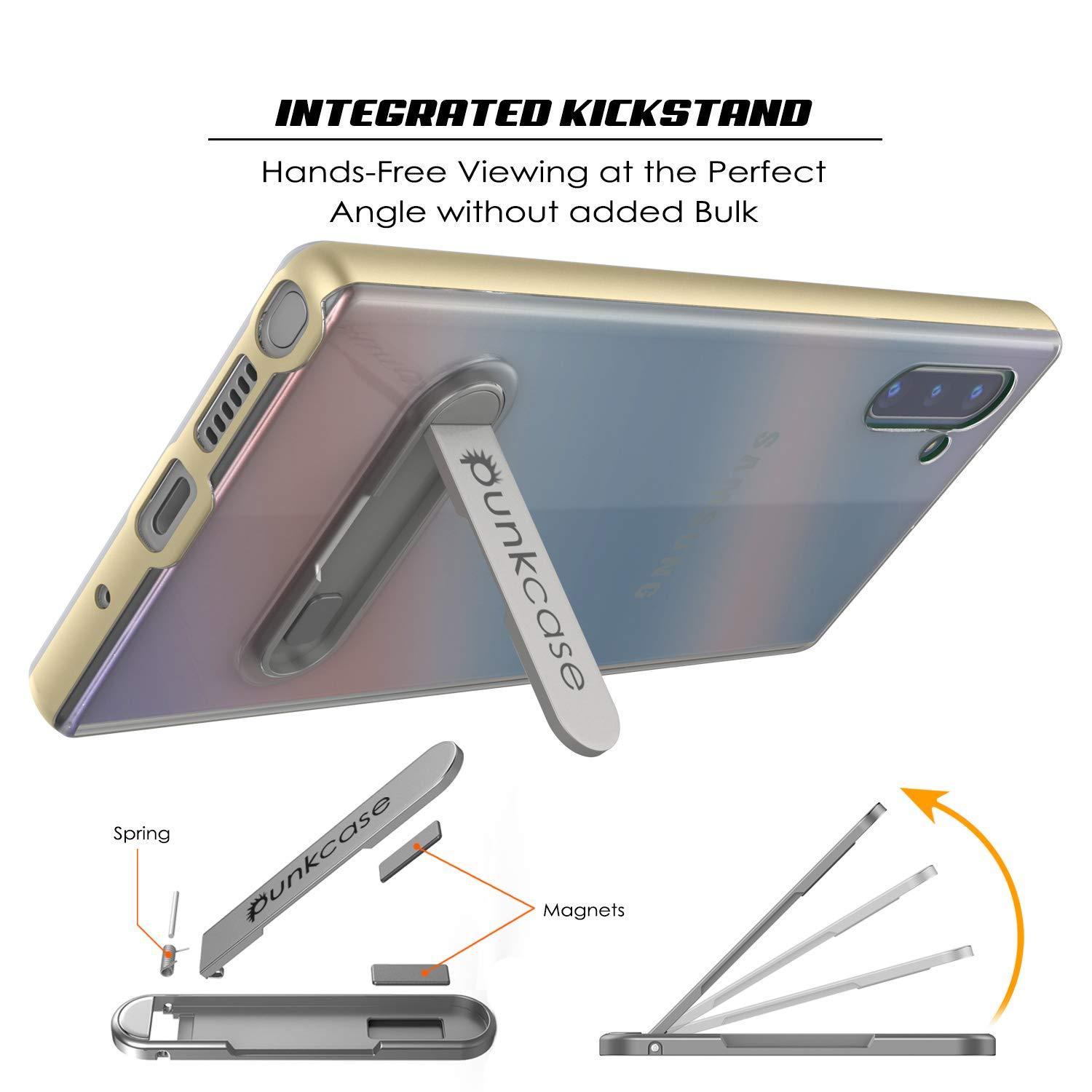 Galaxy Note 10 Lucid 3.0 PunkCase Armor Cover w/Integrated Kickstand and Screen Protector [Gold]