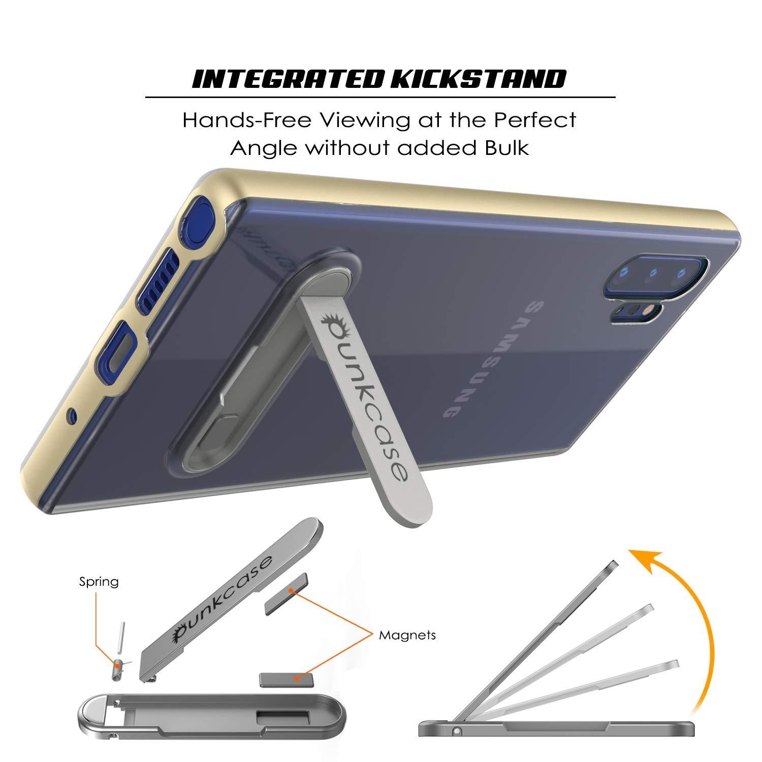 Galaxy Note 10+ Plus Lucid 3.0 PunkCase Armor Cover w/Integrated Kickstand and Screen Protector [Gold]
