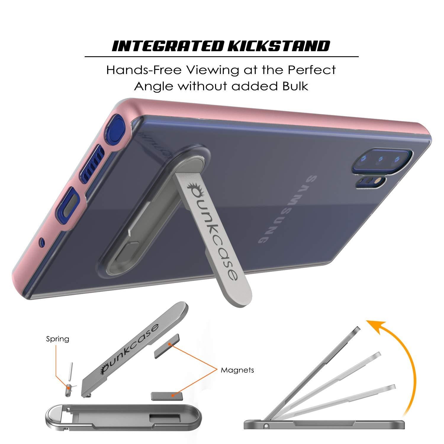 Galaxy Note 10+ Plus Lucid 3.0 PunkCase Armor Cover w/Integrated Kickstand and Screen Protector [Rose Gold]