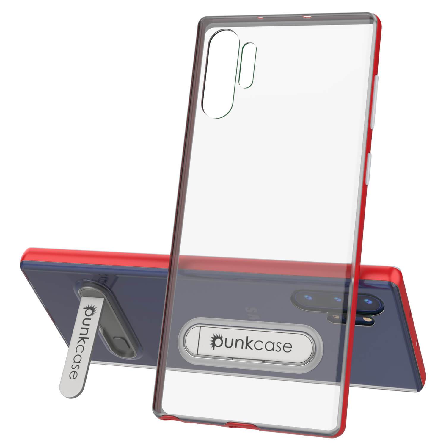Galaxy Note 10+ Plus Lucid 3.0 PunkCase Armor Cover w/Integrated Kickstand and Screen Protector [Red]