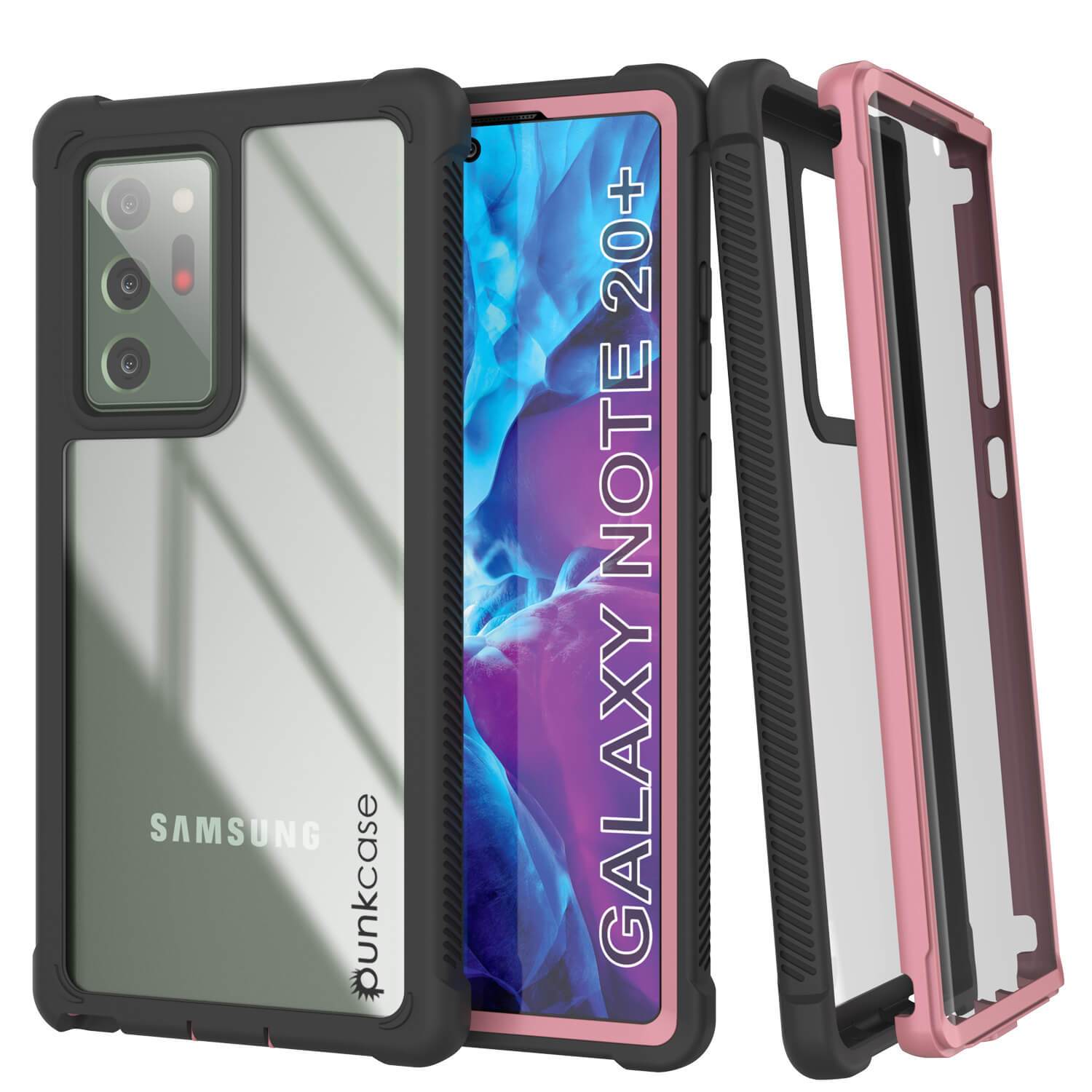 Punkcase Galaxy Note 20 Ultra Case, [Spartan Series] Pink Rugged Heavy Duty Cover W/Built in Screen Protector