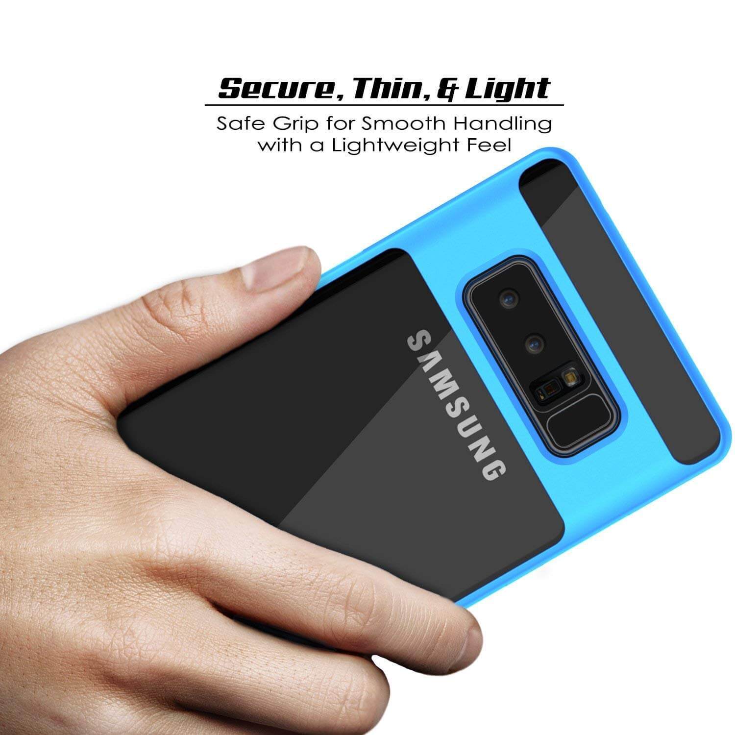 Galaxy Note 8 Case, Punkcase [LUCID 3.0 Series] Armor Cover [BLUE]