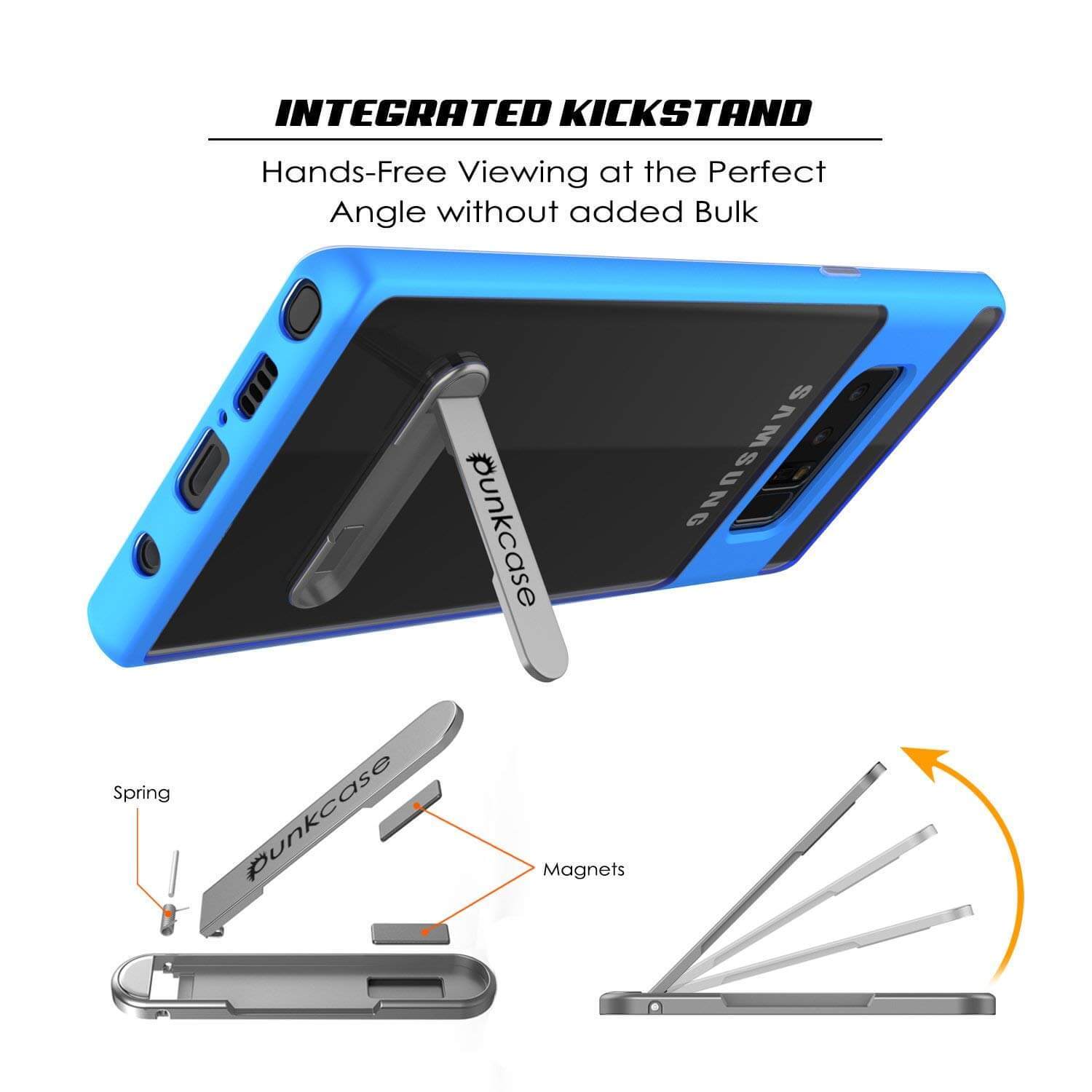 Galaxy Note 8 Case, Punkcase [LUCID 3.0 Series] Armor Cover [BLUE]