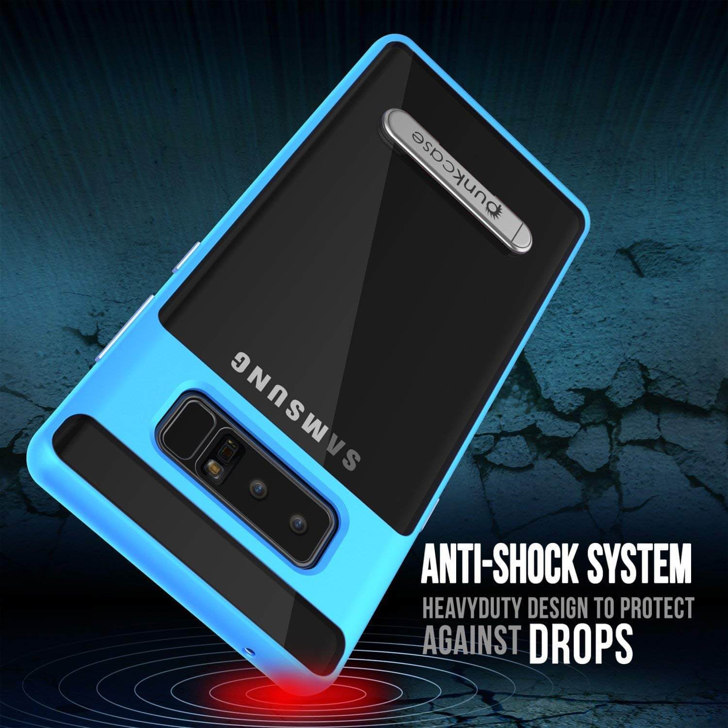 Galaxy Note 8 Case, Punkcase [LUCID 3.0 Series] Armor Cover [BLUE]