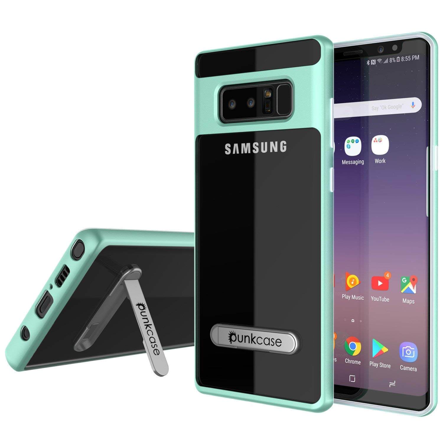 Galaxy Note 8 Case, Punkcase [LUCID 3.0 Series] Armor Cover [TEAL]