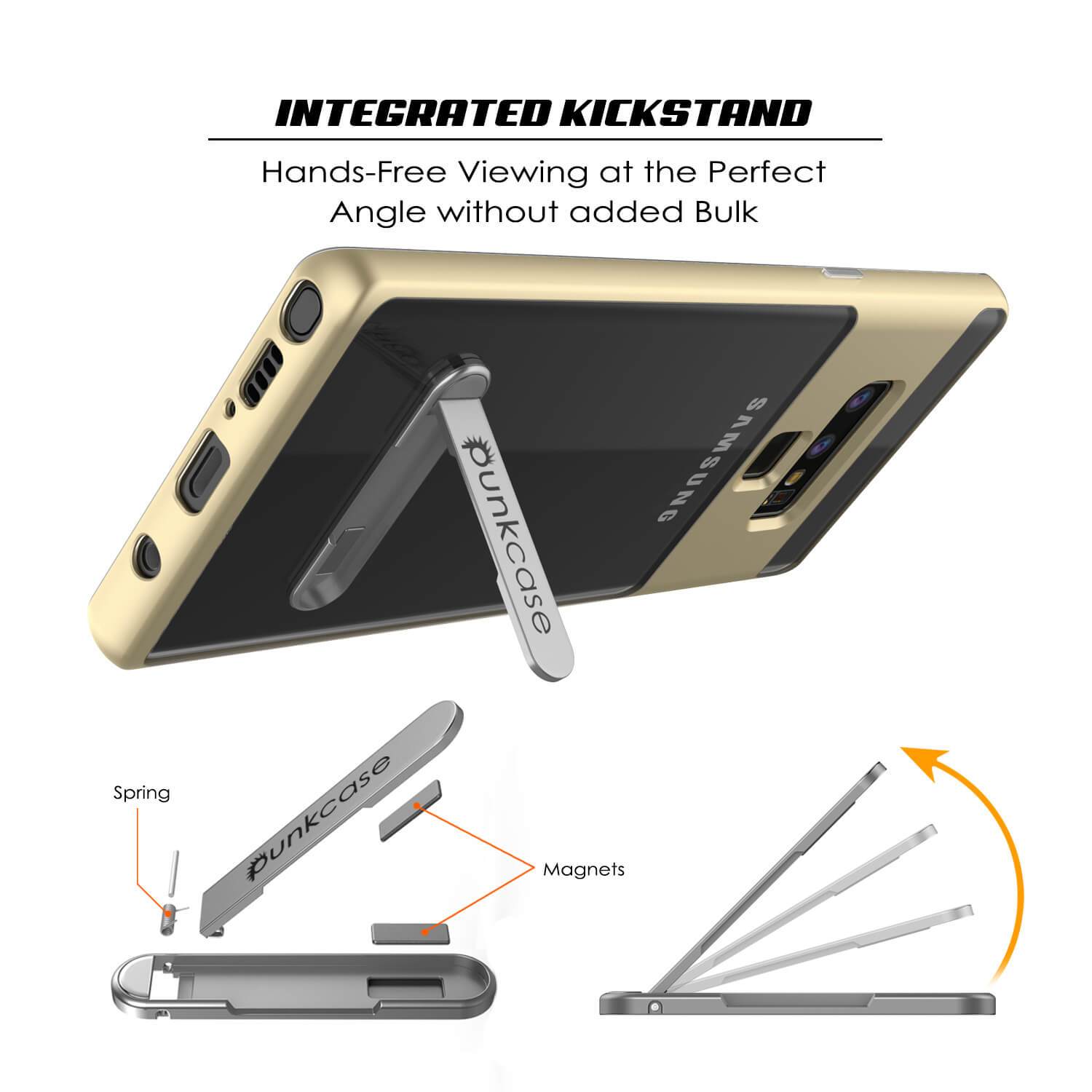 Galaxy Note 9 Lucid 3.0 PunkCase Armor Cover w/Integrated Kickstand and Screen Protector [Gold]