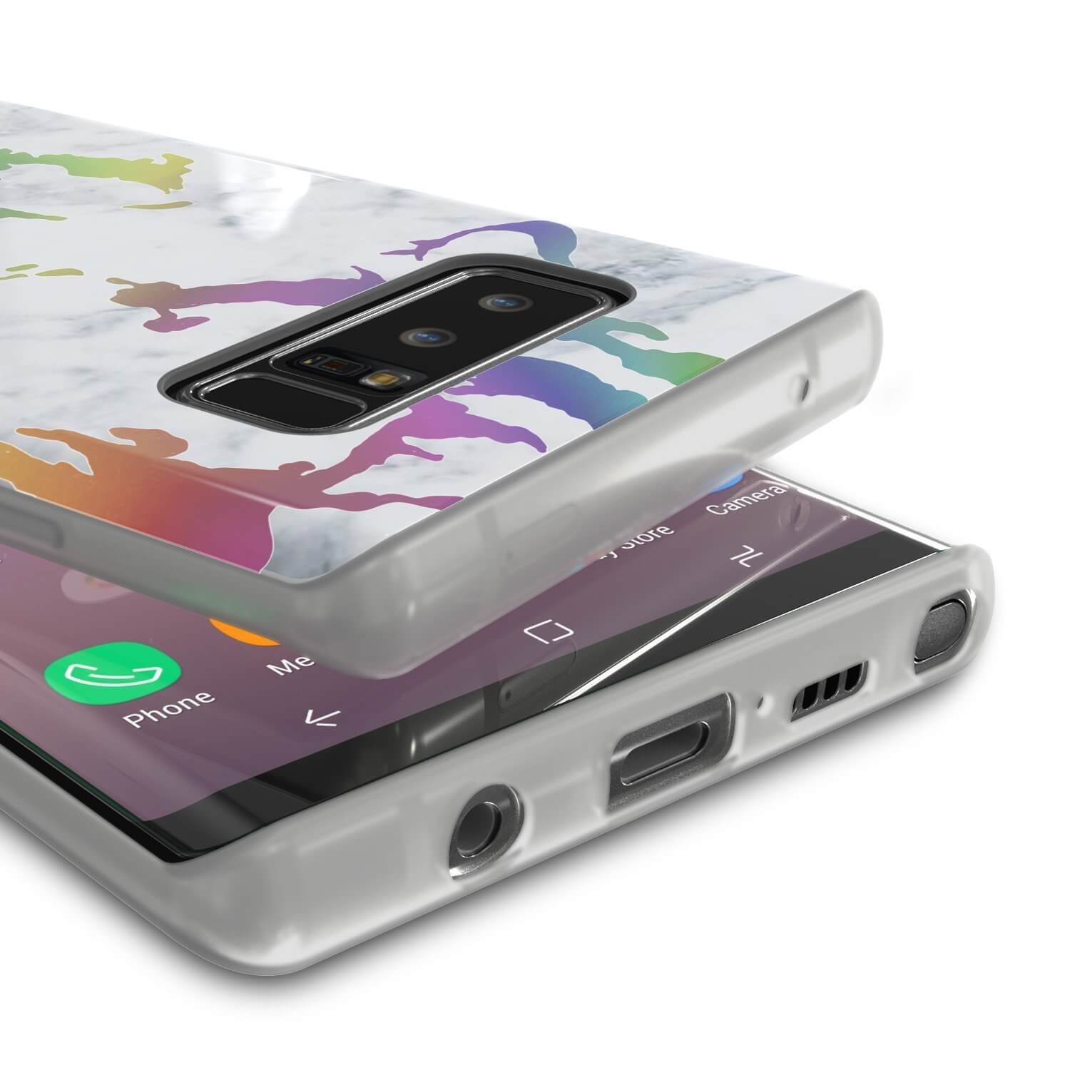 Galaxy Note 9 Full Body W/ Screen Protector Marble Case (Blanco Marmo)
