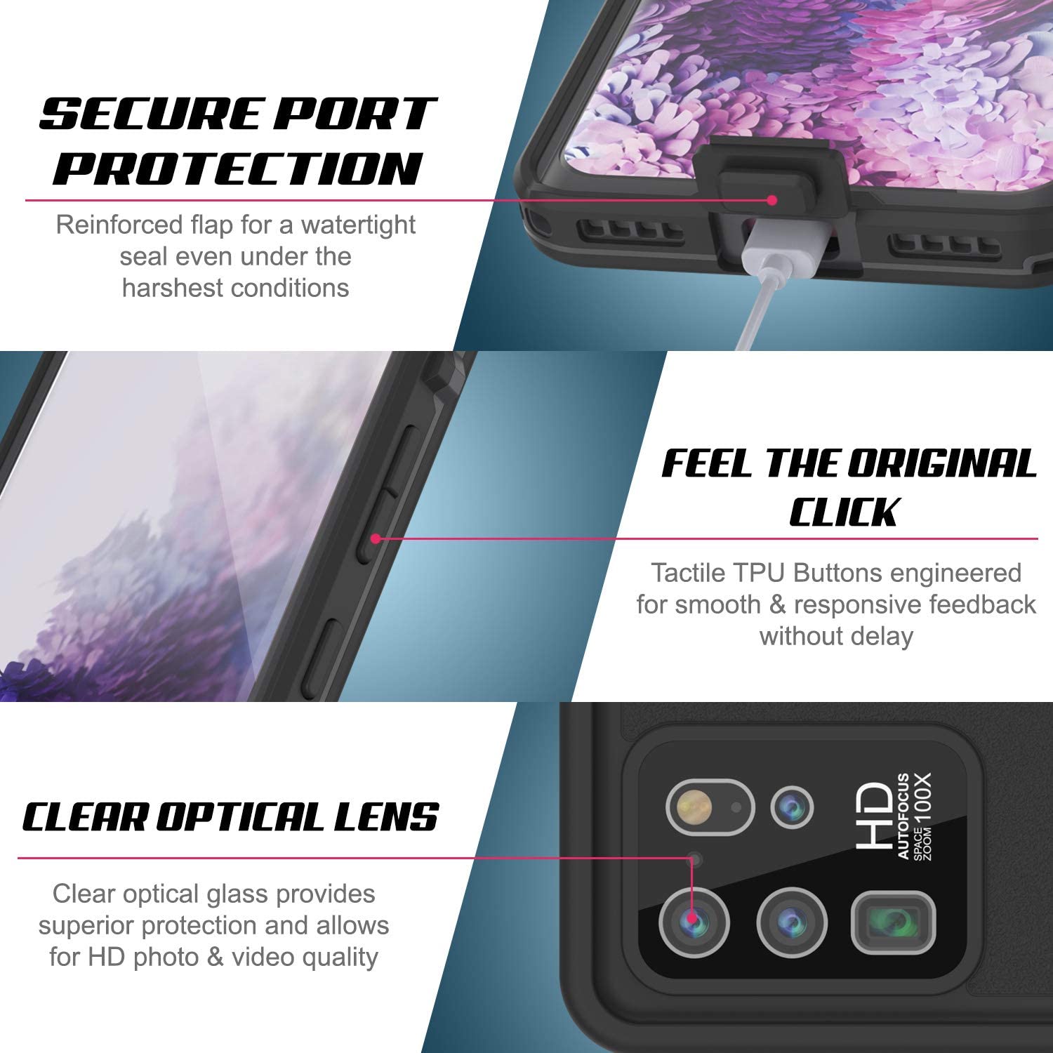 Galaxy S20 Ultra Waterproof Case, Punkcase [KickStud Series] Armor Cover [Light Green]