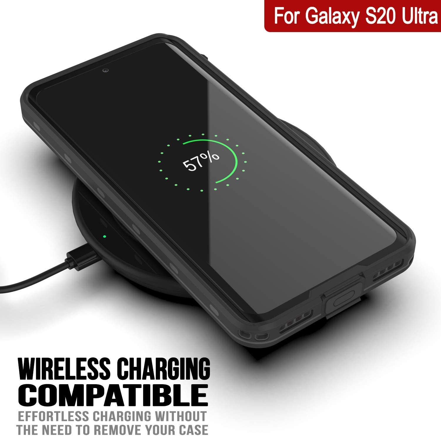 Galaxy S20 Ultra Waterproof Case, Punkcase [KickStud Series] Armor Cover [Black]