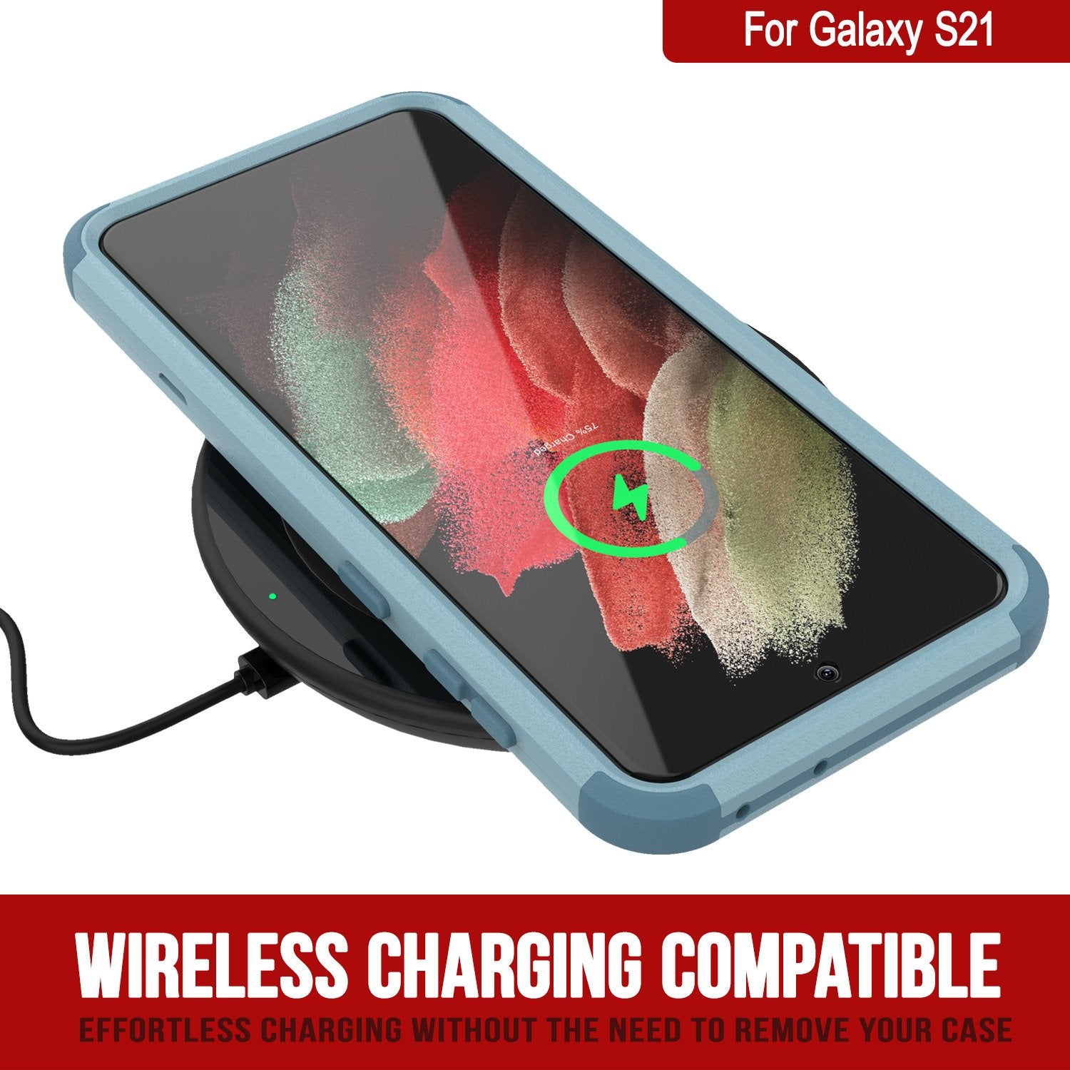 Punkcase for Galaxy S21 5G Belt Clip Multilayer Holster Case [Patron Series] [Mint]