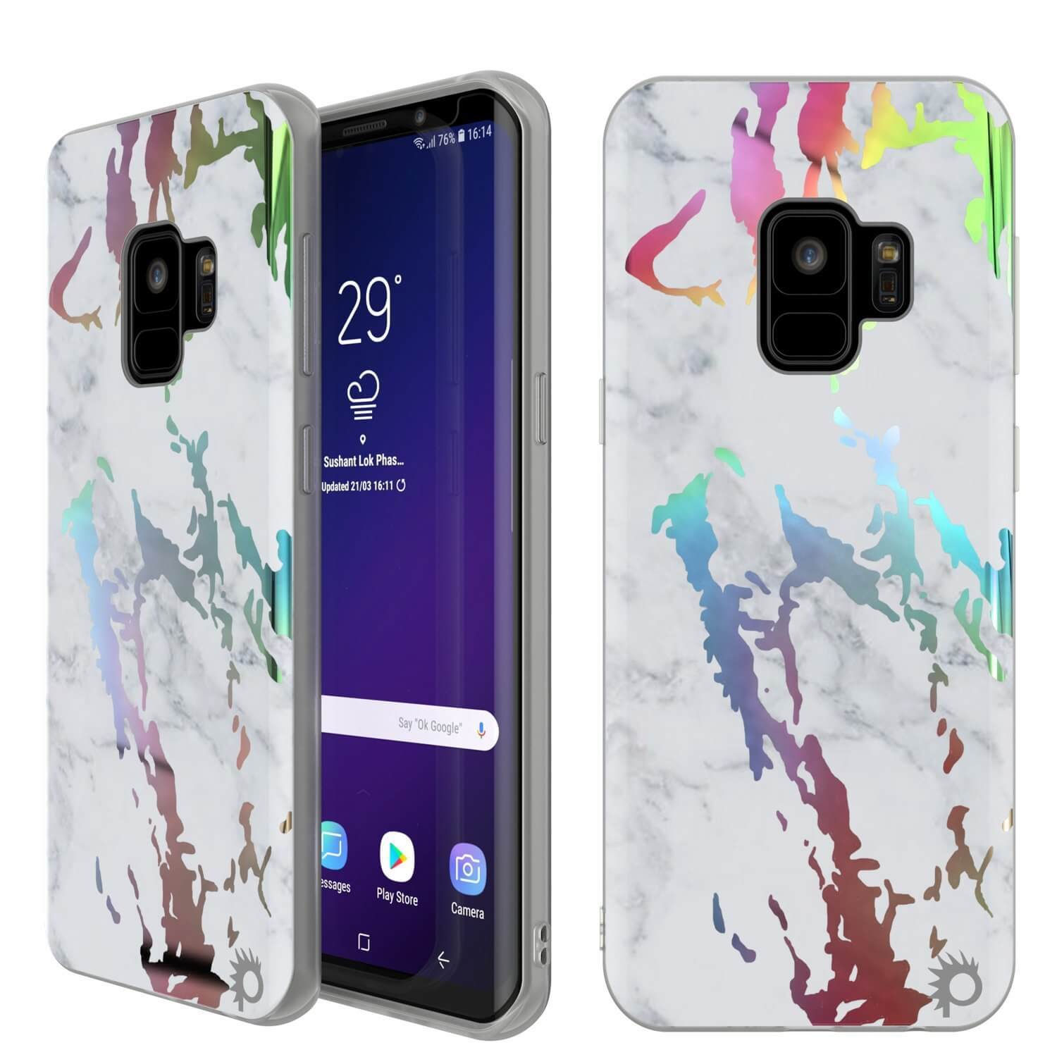 Galaxy S9 Marble PunkCase, Protective Full Body Cover [Blanco Marmo]