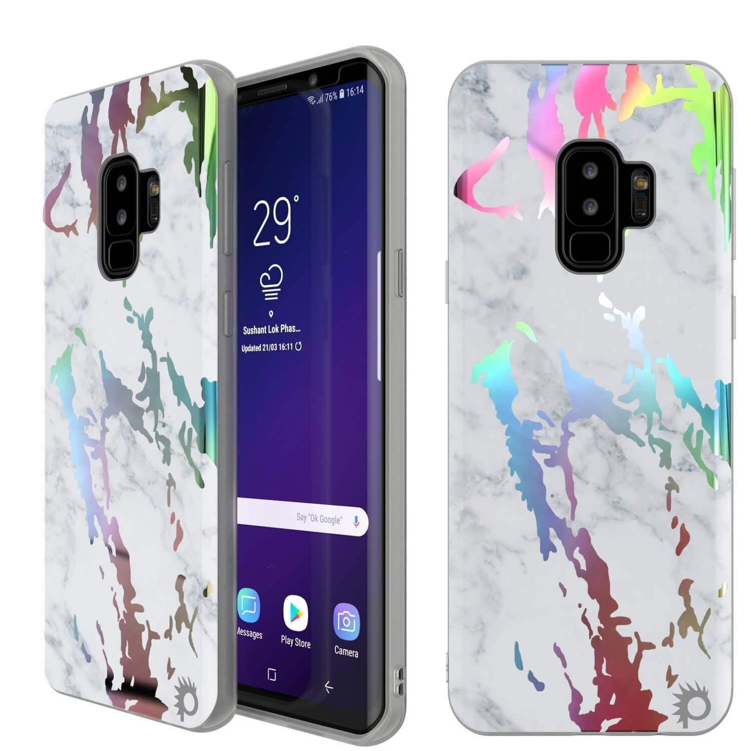 Galaxy S9+ Marble PunkCase Protective Full Body Cover (Blanco Marmo)