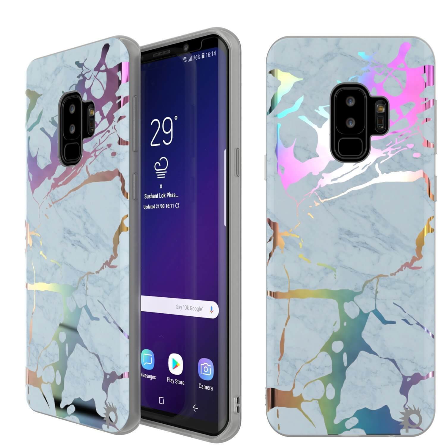 Galaxy S9+ Marble PunkCase Protective Full Body Cover (Blanco Marmo)