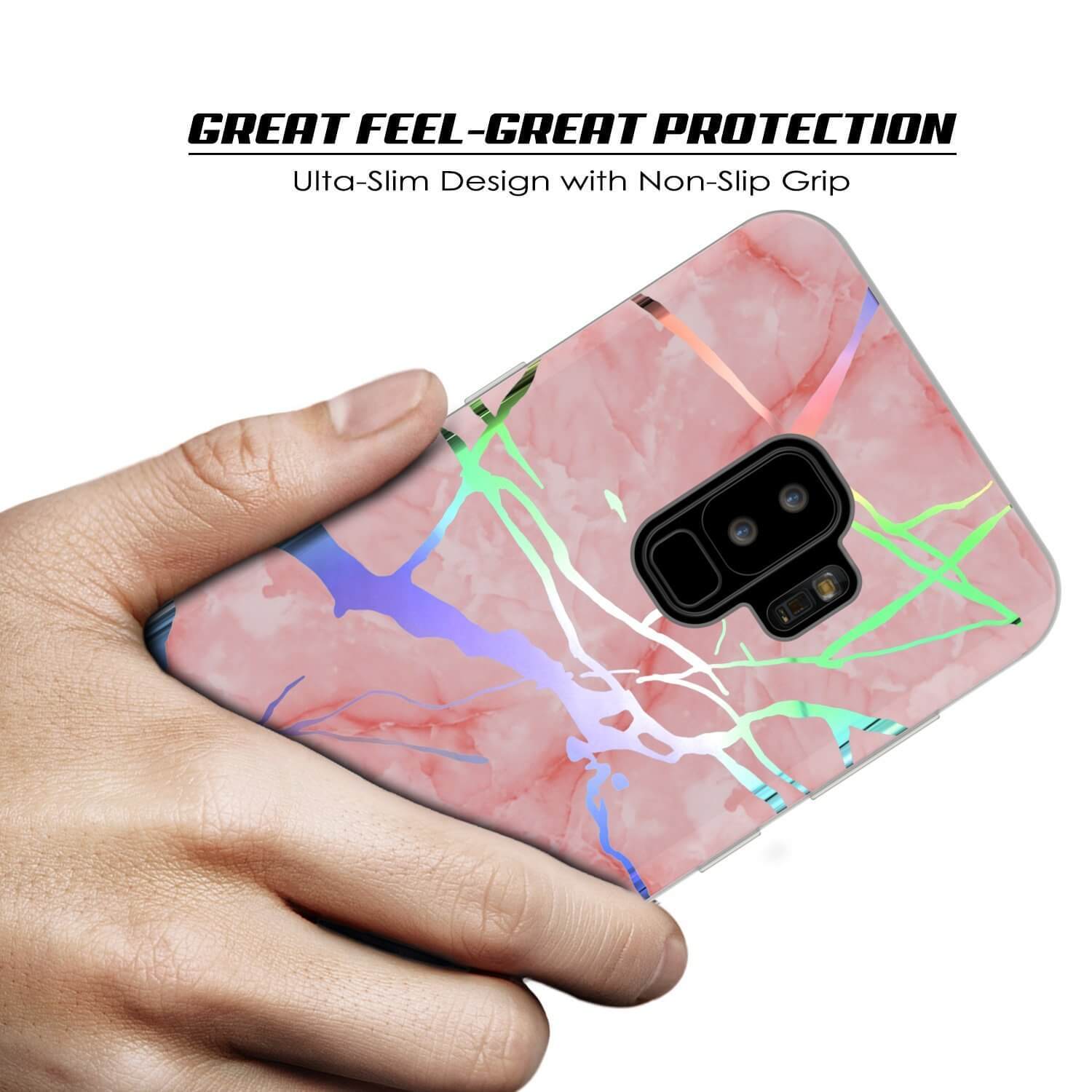 Galaxy S9+ Marble PunkCase Protective Full Body Cover (Rose Mirage)