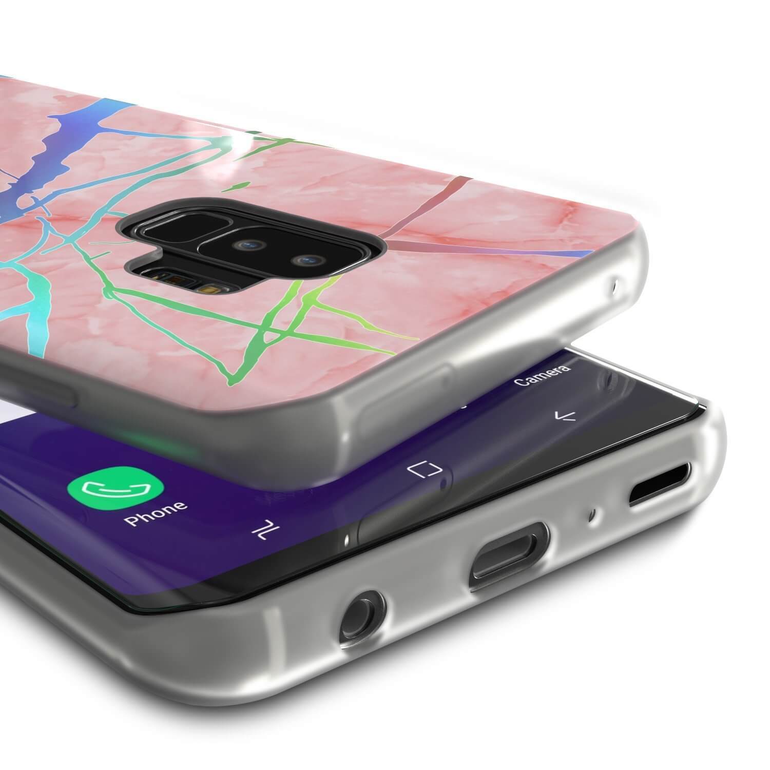 Galaxy S9+ Marble PunkCase Protective Full Body Cover (Rose Mirage)