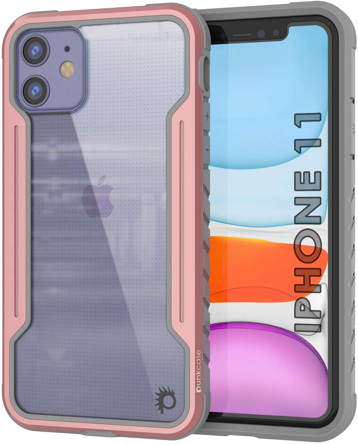 Punkcase iPhone 11 ravenger Case Protective Military Grade Multilayer Cover [Rose-Gold]