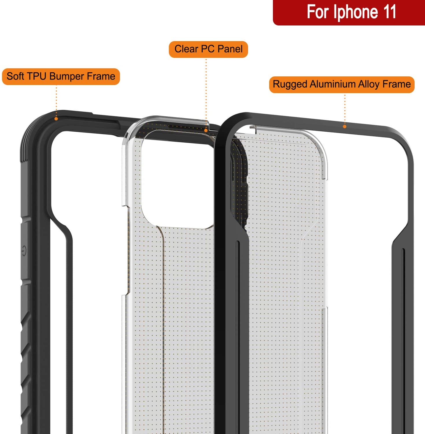 Punkcase iPhone 12 Mini ravenger Case Protective Military Grade Multilayer Cover [Black]