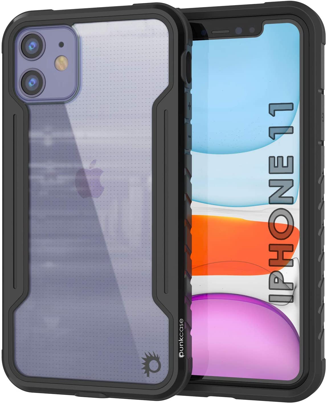 Punkcase iPhone 12 Mini ravenger Case Protective Military Grade Multilayer Cover [Black]