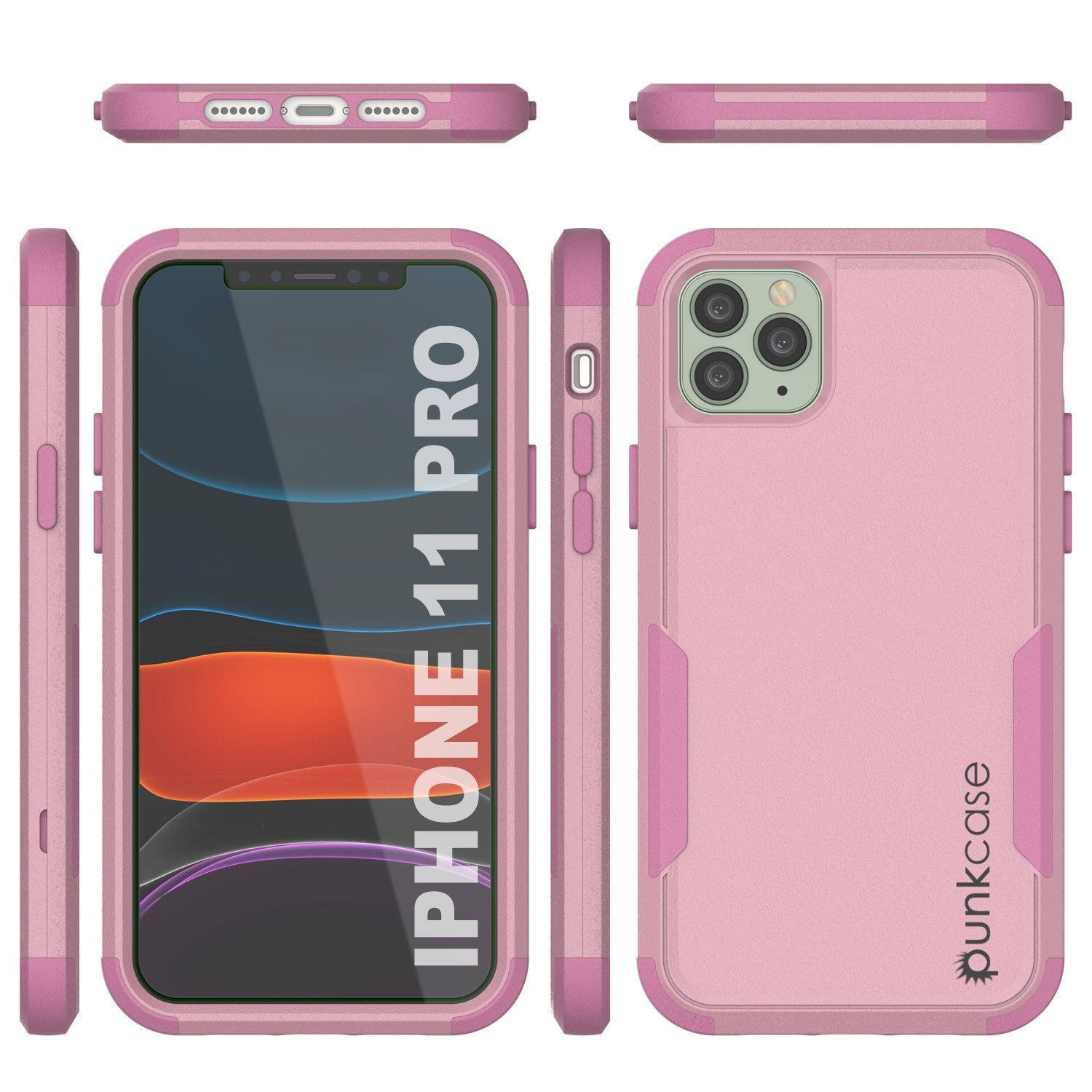 Punkcase for iPhone 11 Pro Belt Clip Multilayer Holster Case [Patron Series] [Pink]
