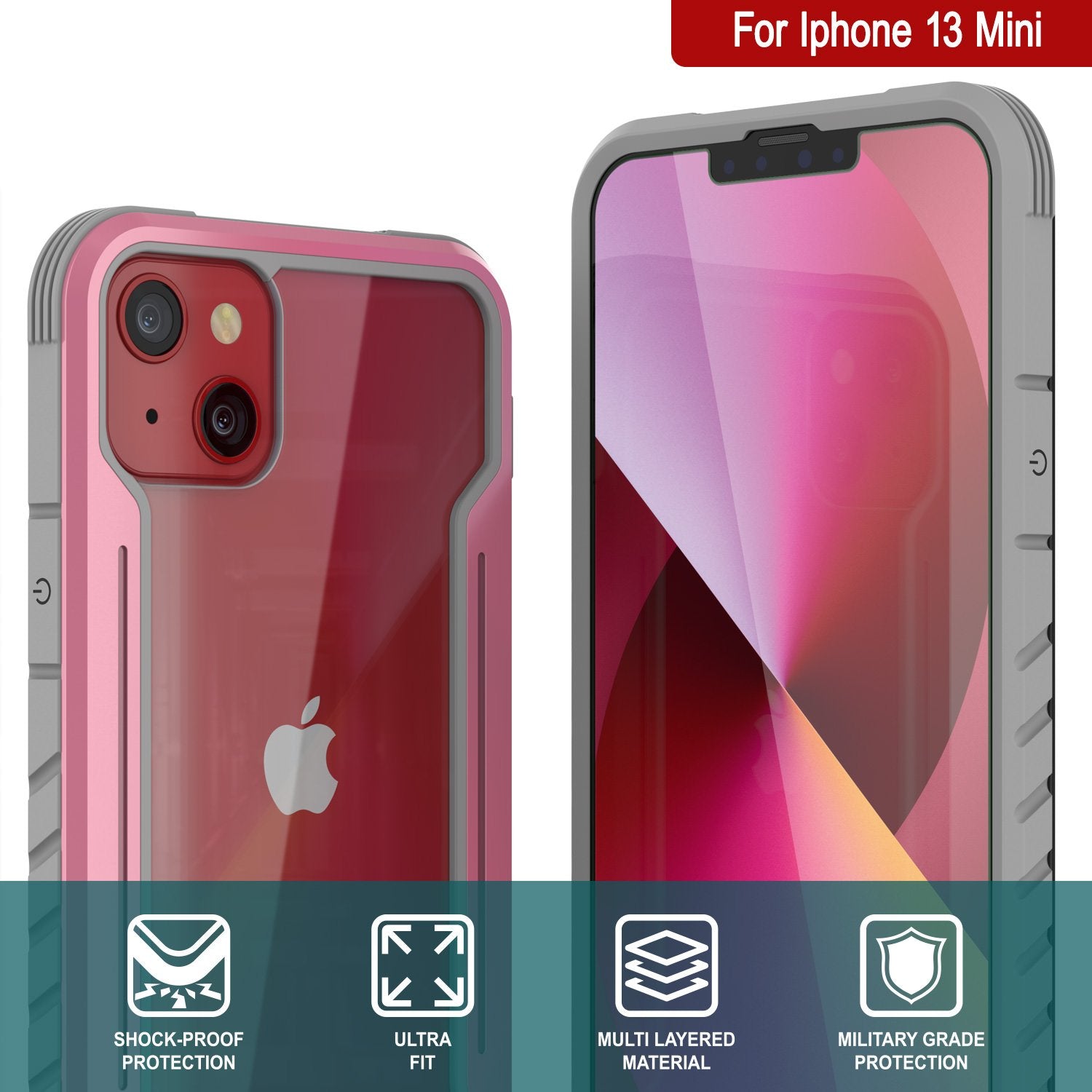 Punkcase iPhone 14 Plus Ravenger MAG Defense Case Protective Military Grade Multilayer Cover [Rose-Gold]