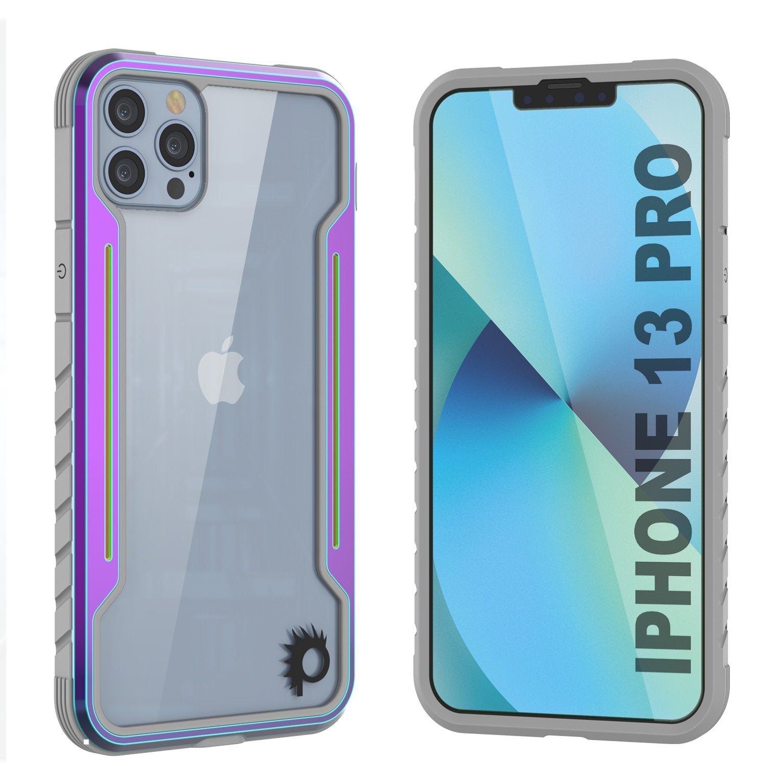 Punkcase iPhone 13 Pro ravenger Case Protective Military Grade Multilayer Cover [Rainbow]