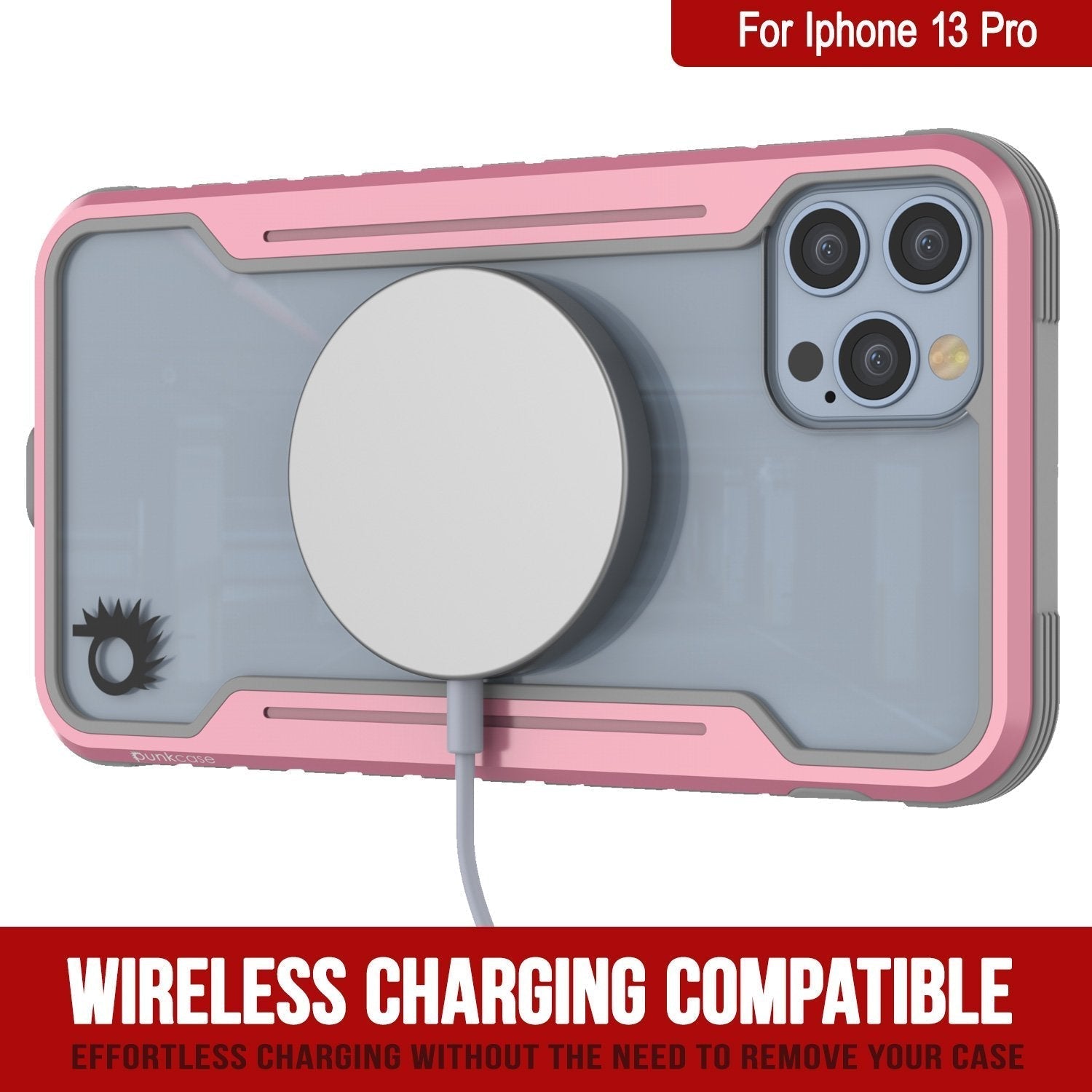 Punkcase iPhone 14 Pro Ravenger MAG Defense Case Protective Military Grade Multilayer Cover [Rose-Gold]