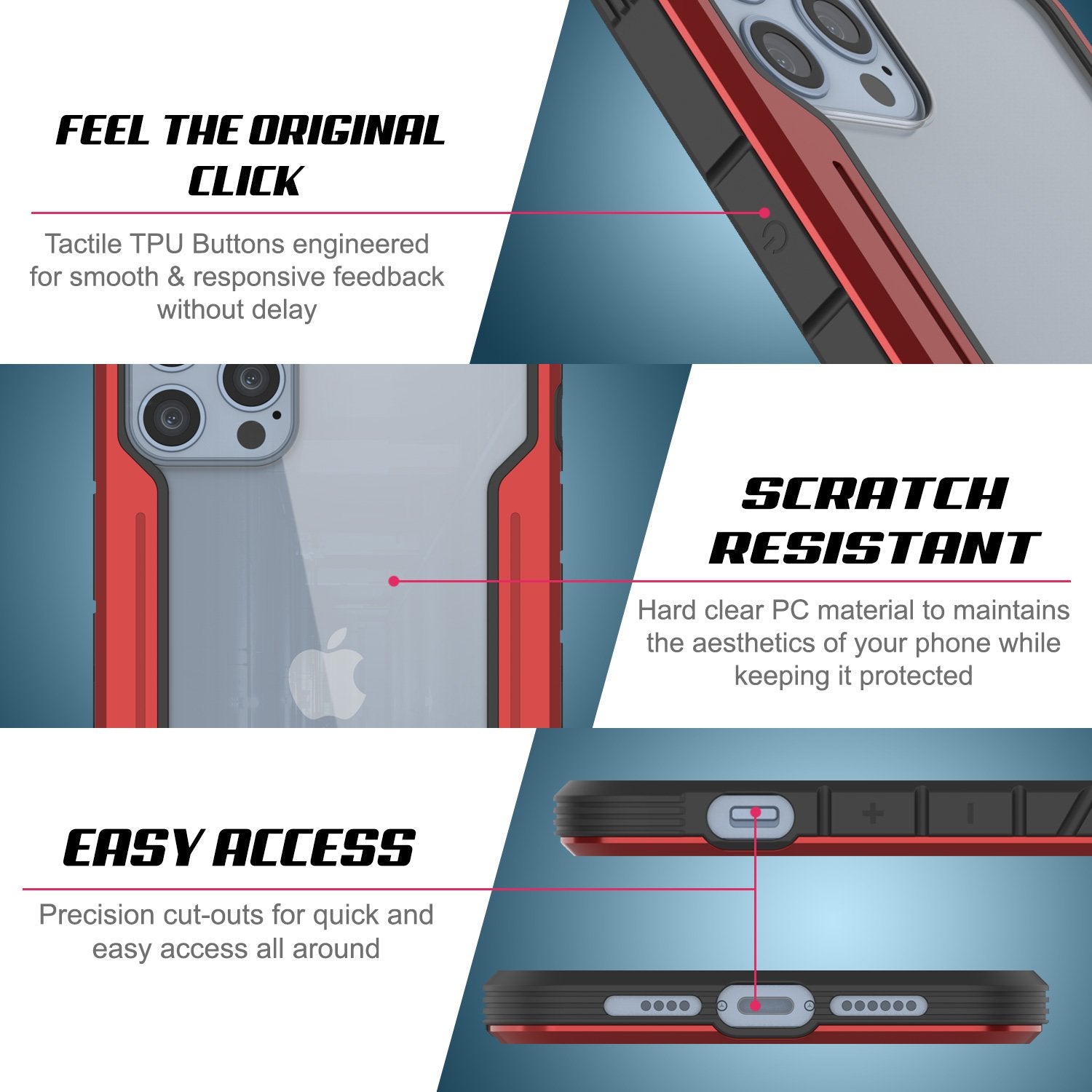 Punkcase iPhone 14 Pro Max Ravenger MAG Defense Case Protective Military Grade Multilayer Cover [Grey]