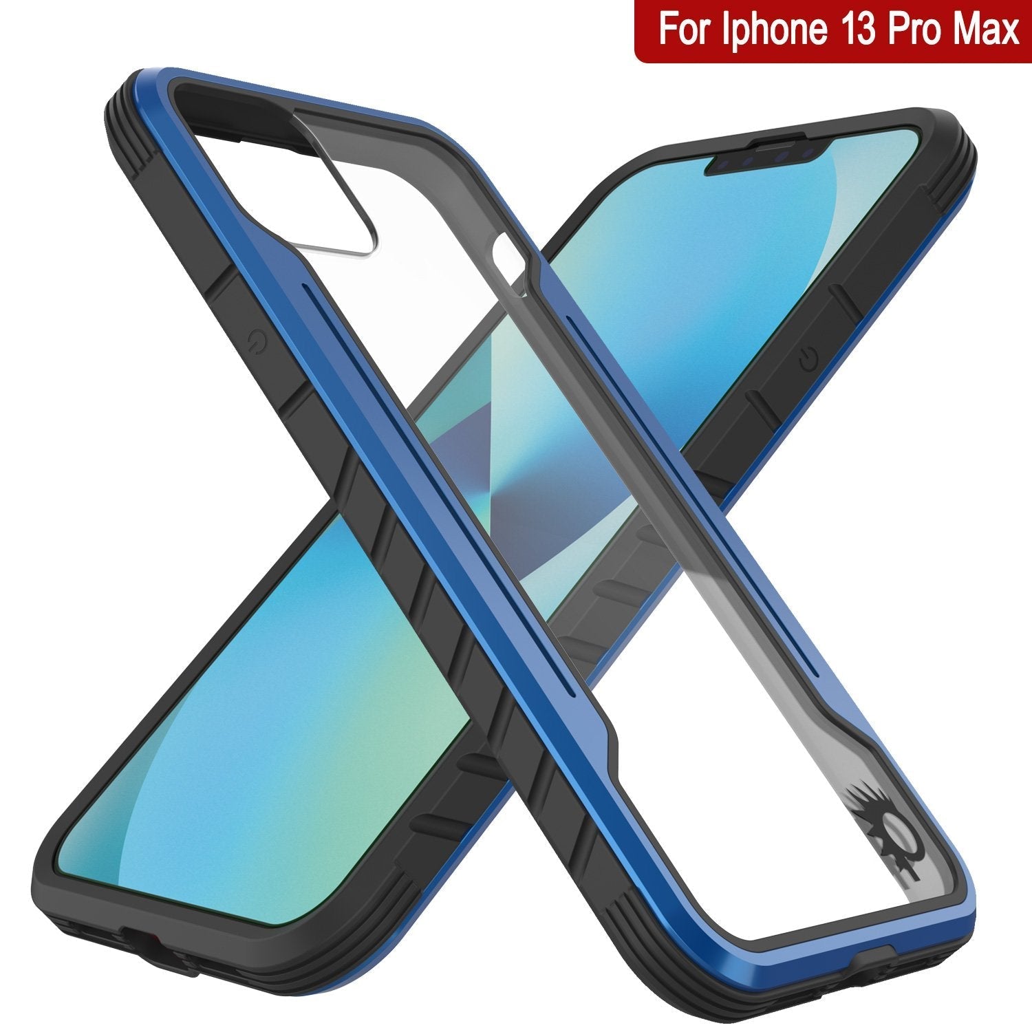 Punkcase iPhone 13 Pro Max ravenger Case Protective Military Grade Multilayer Cover [Navy Blue]