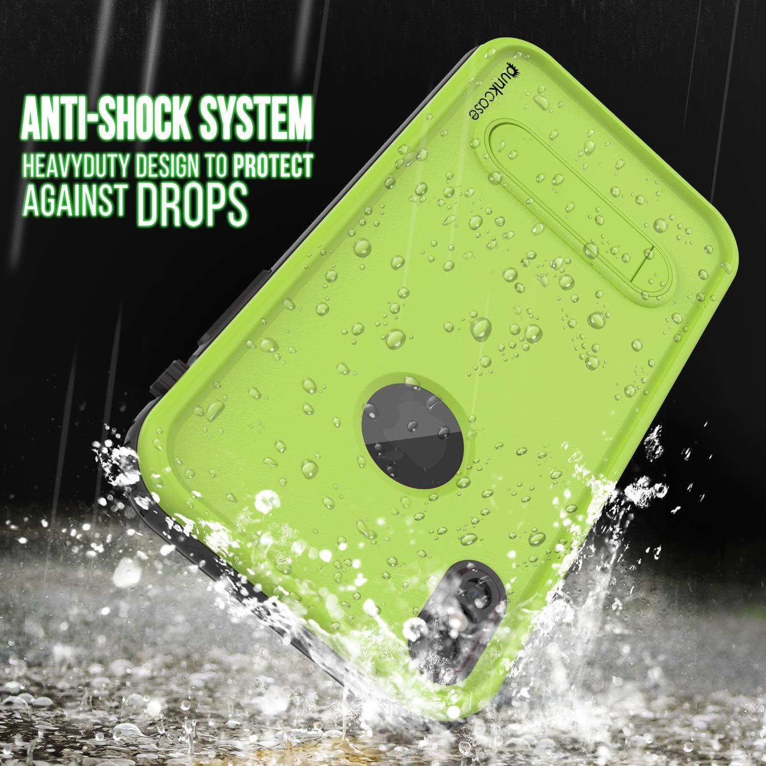 iPhone XR Waterproof Case, Punkcase [KickStud Series] Armor Cover [Green]