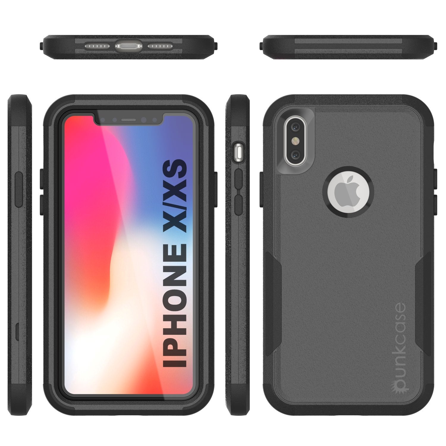 Punkcase for iPhone X Belt Clip Multilayer Holster Case [Patron Series] [Black]