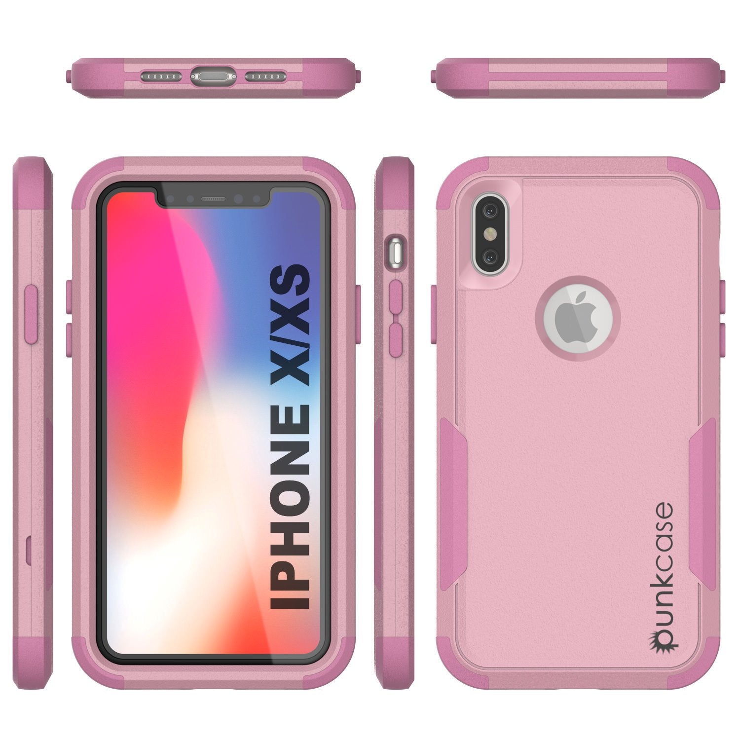 Punkcase for iPhone XS Belt Clip Multilayer Holster Case [Patron Series] [Pink]