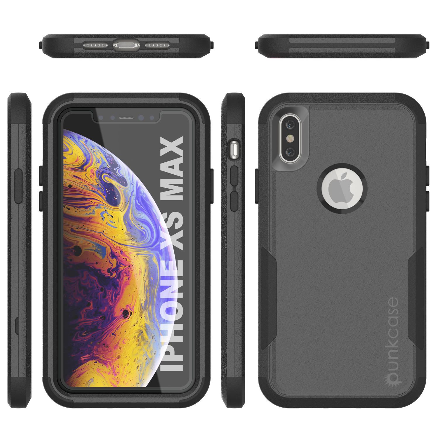 Punkcase for iPhone XS Max Belt Clip Multilayer Holster Case [Patron Series] [Black]