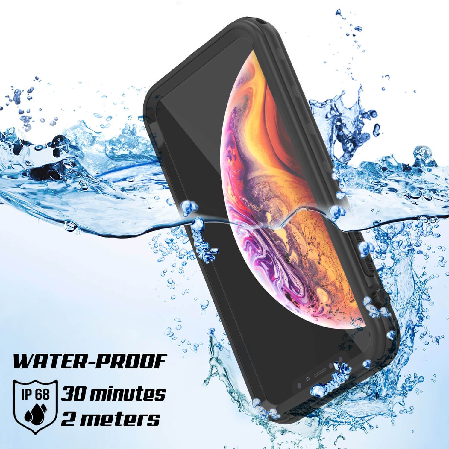iPhone XS Waterproof Case, Punkcase [KickStud Series] Armor Cover [Black]